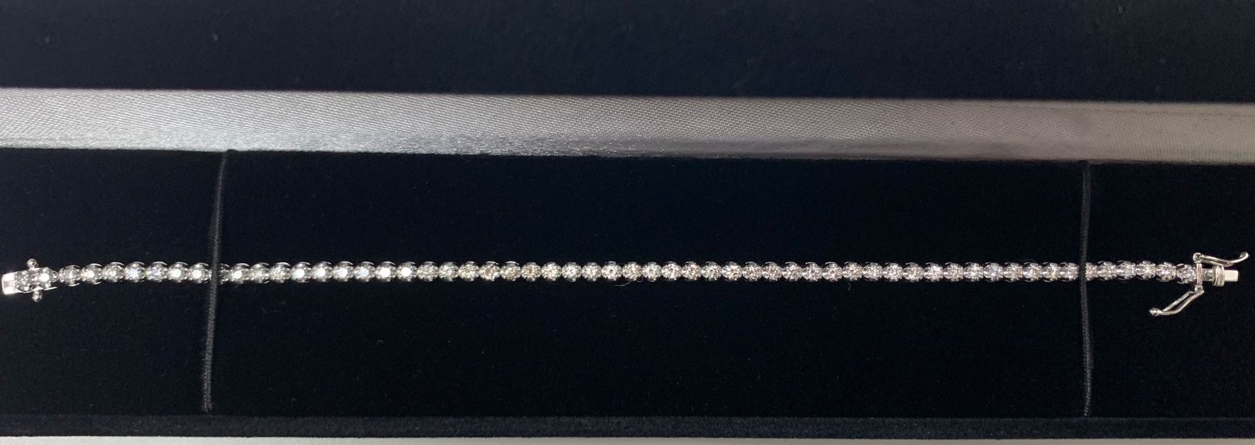 Luxurious Diamond 2CT Tennis Bracelet with 14KT White Gold Setting! Hand Selected Quality Brand New Custom Laid! (VGN A-37) - Image 4