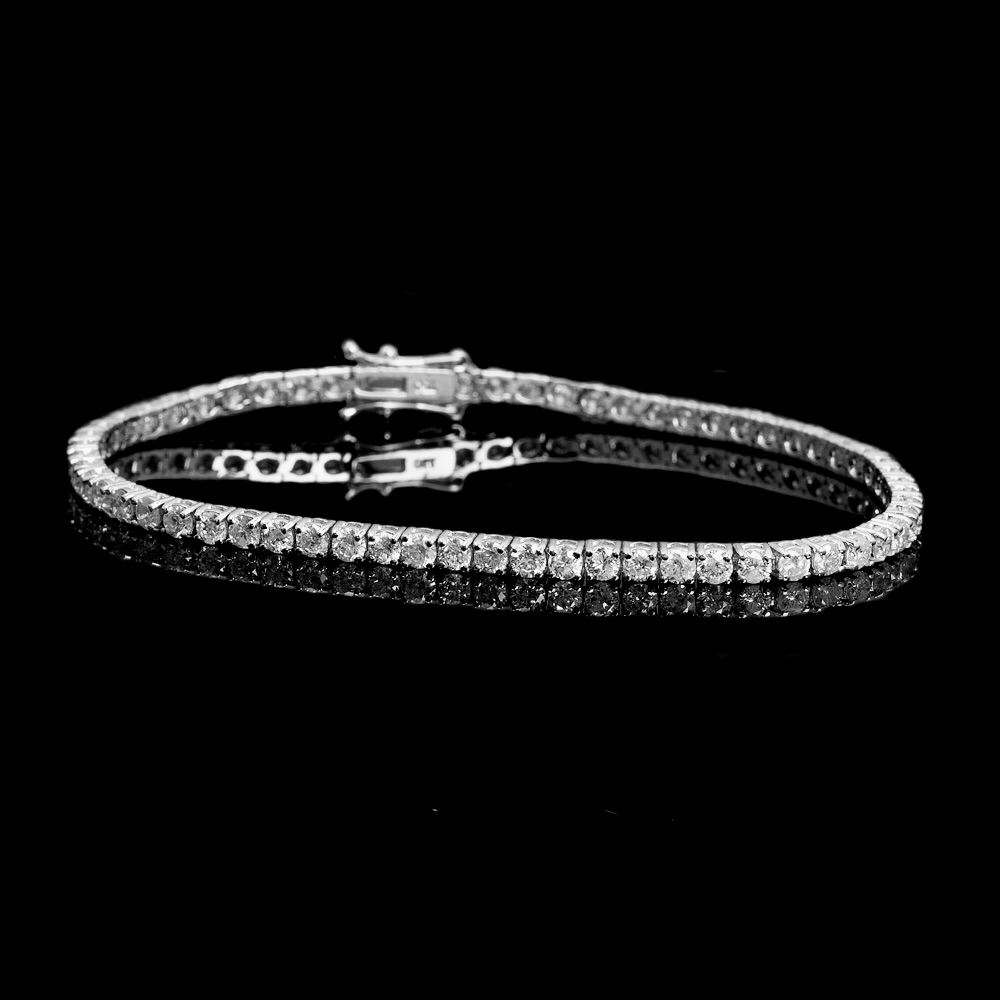 Custom Made Brand New 4.50CT Round Brilliant Cut Diamond Tennis Bracelet in Beautiful 14KT White Gold! (VGN A-85)