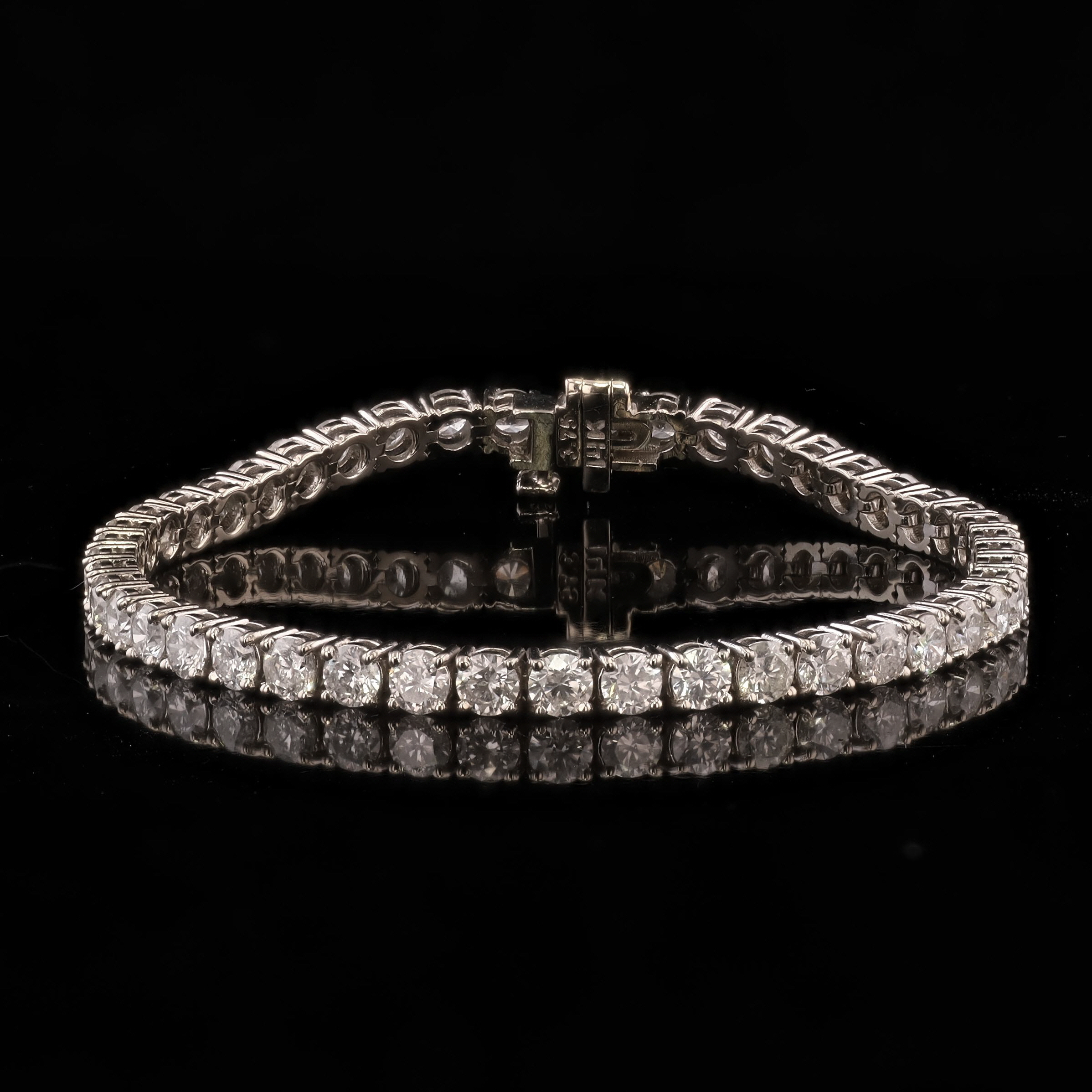 9.22ctw H to I COLOR SI2 to I2 CLARITY Diamond 14K White Gold Tennis Bracelet (Vault_R65)