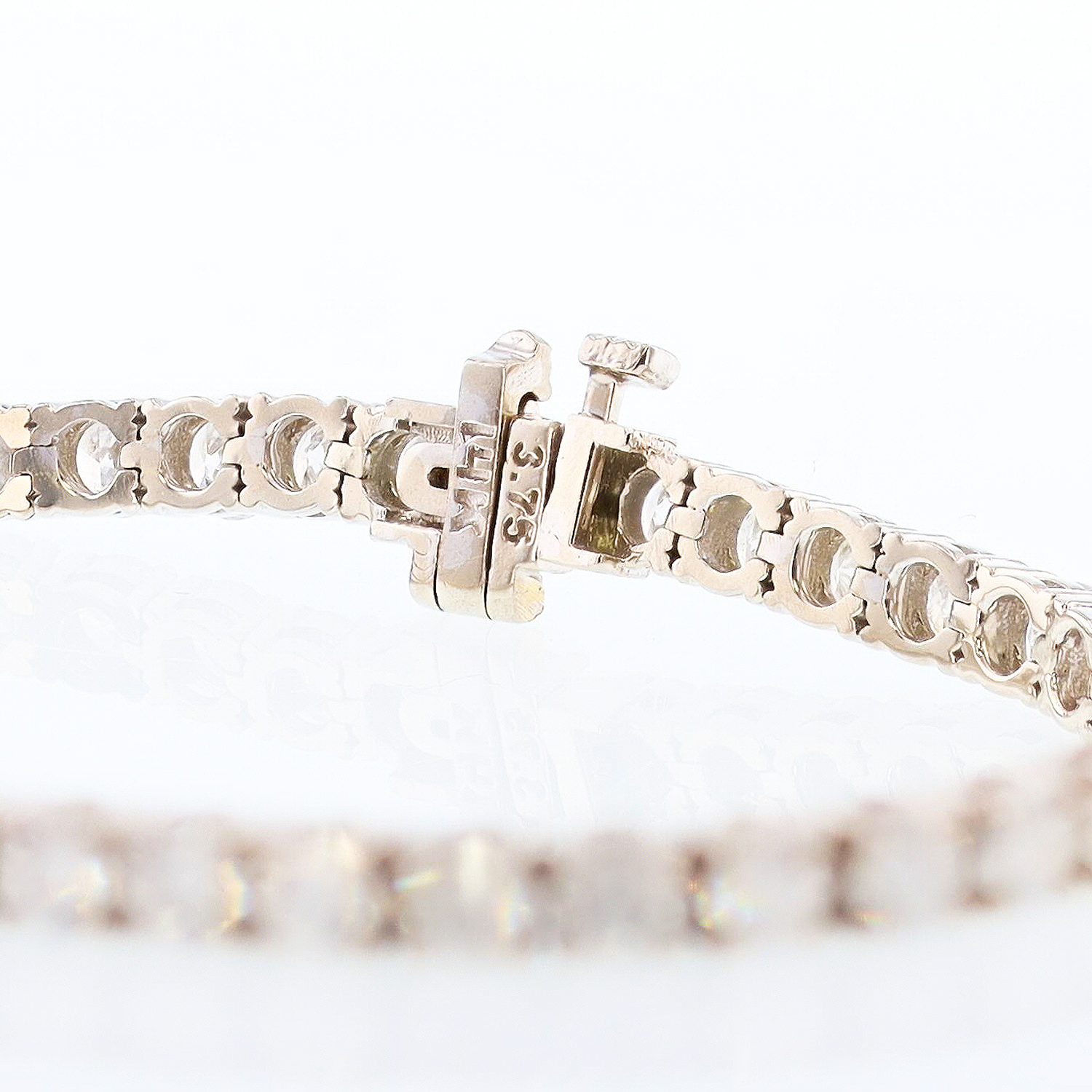 9.22ctw H to I COLOR SI2 to I2 CLARITY Diamond 14K White Gold Tennis Bracelet (Vault_R65) - Image 3
