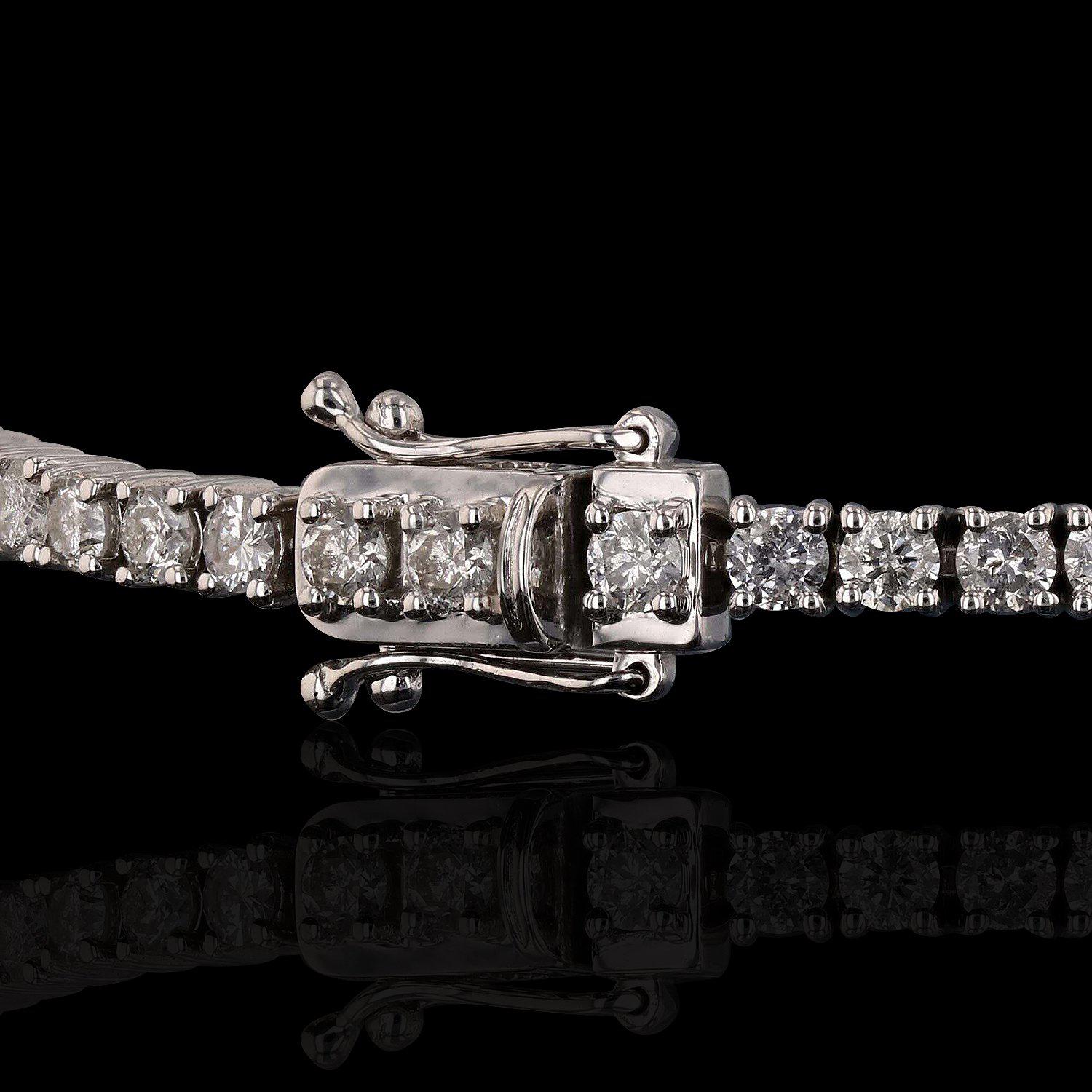 5.63ctw Diamond 14KT White Gold Tennis Bracelet (Vault_RR04) - Image 3
