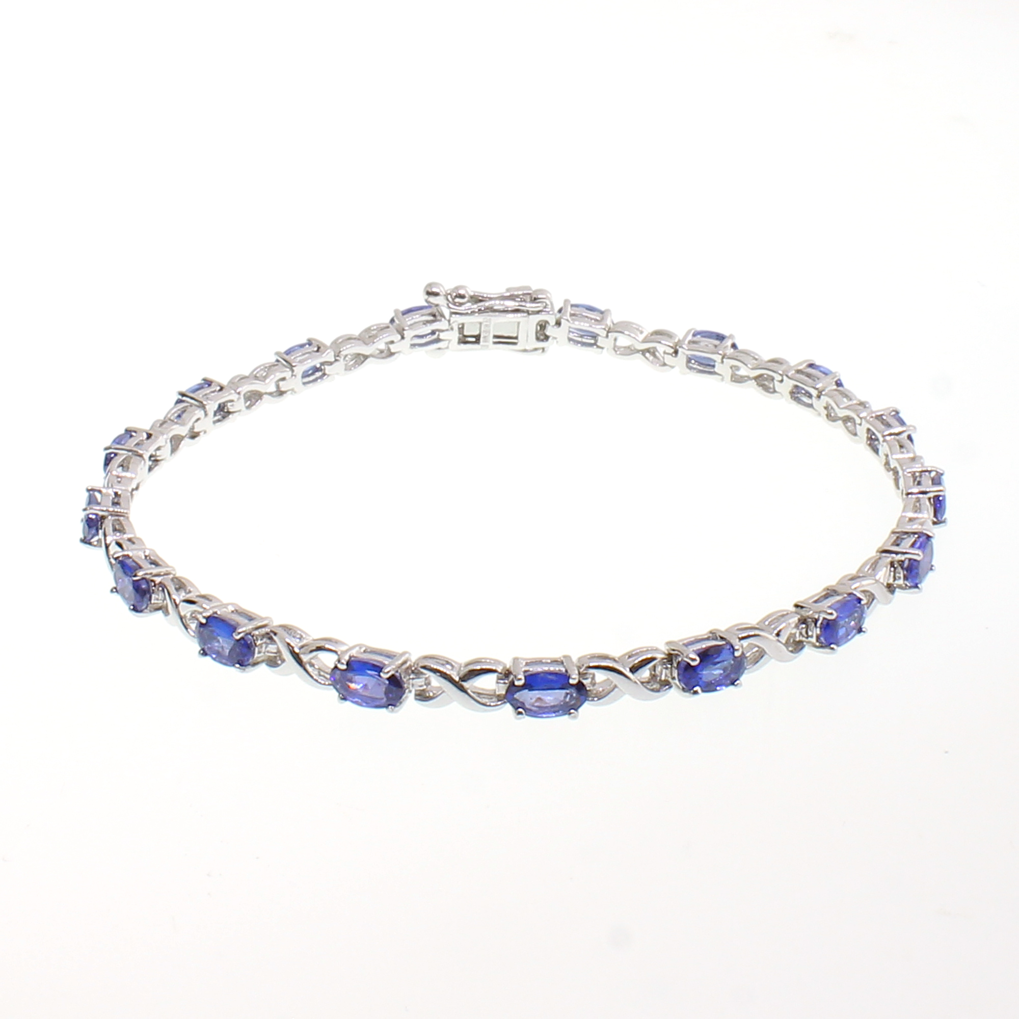 3.55CT Tanzanite Sterling Silver Bracelet (RM01)