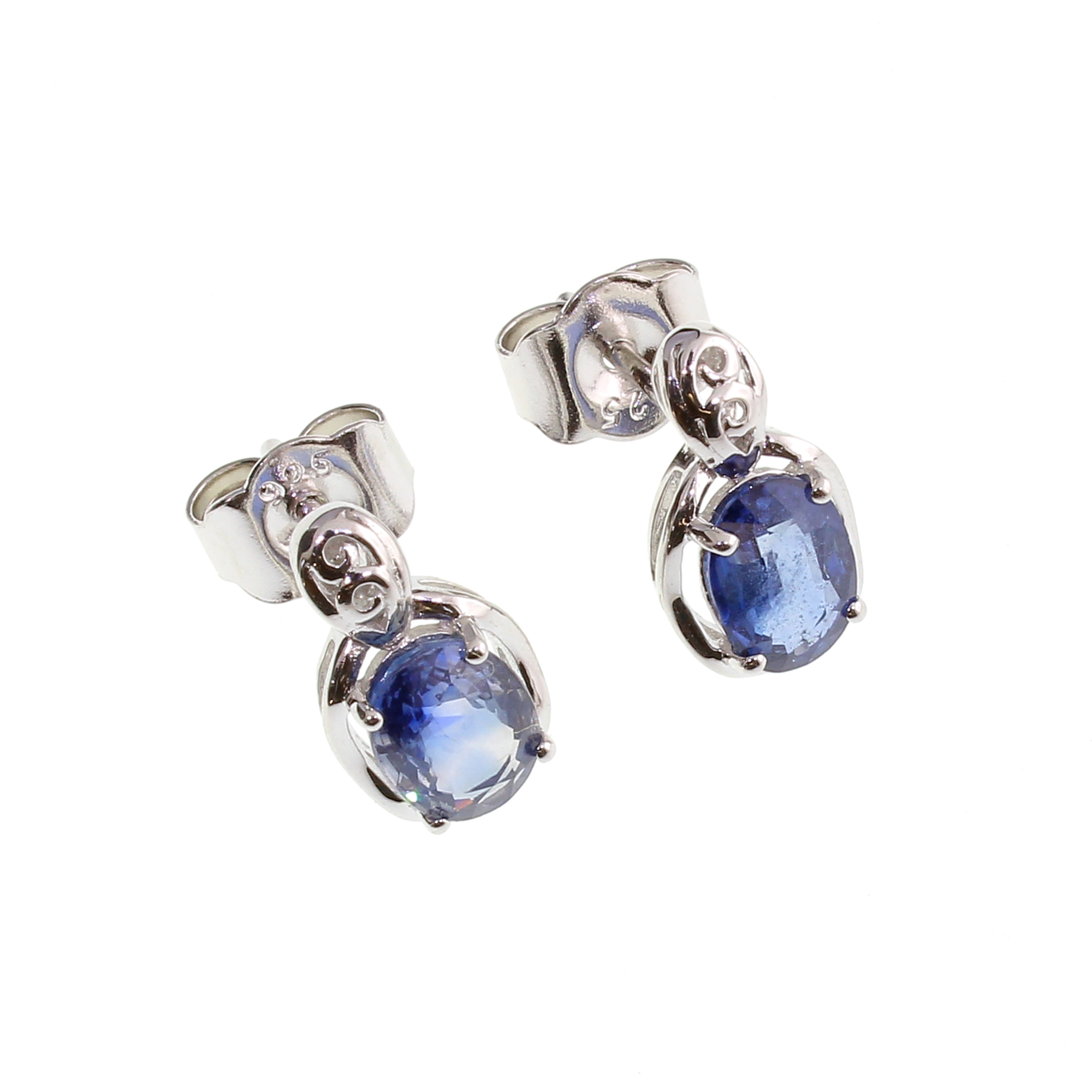 1.59CT Sapphire Sterling Silver Earrings (RM01)