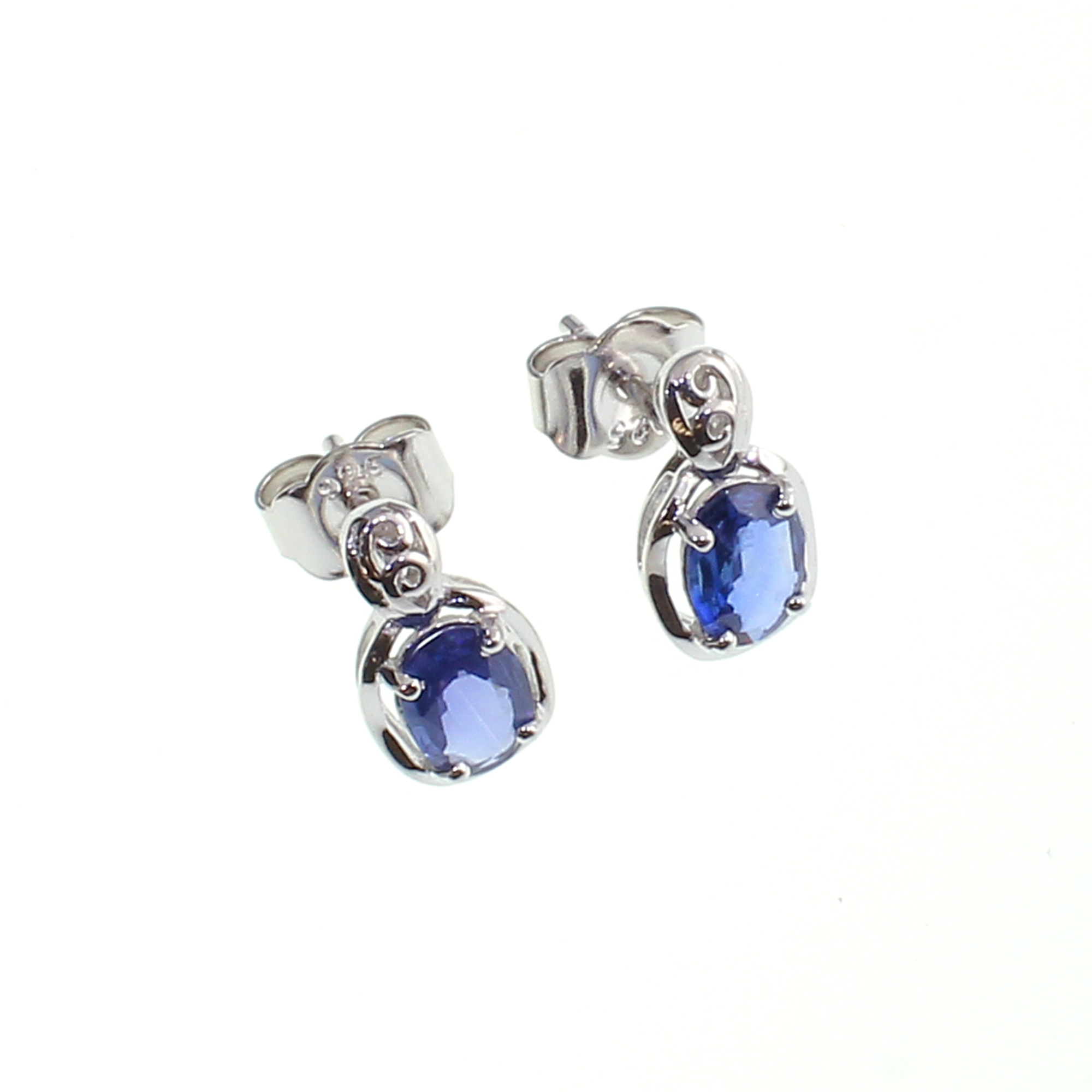 1.92CT Sapphire Sterling Silver Earrings (RM01)