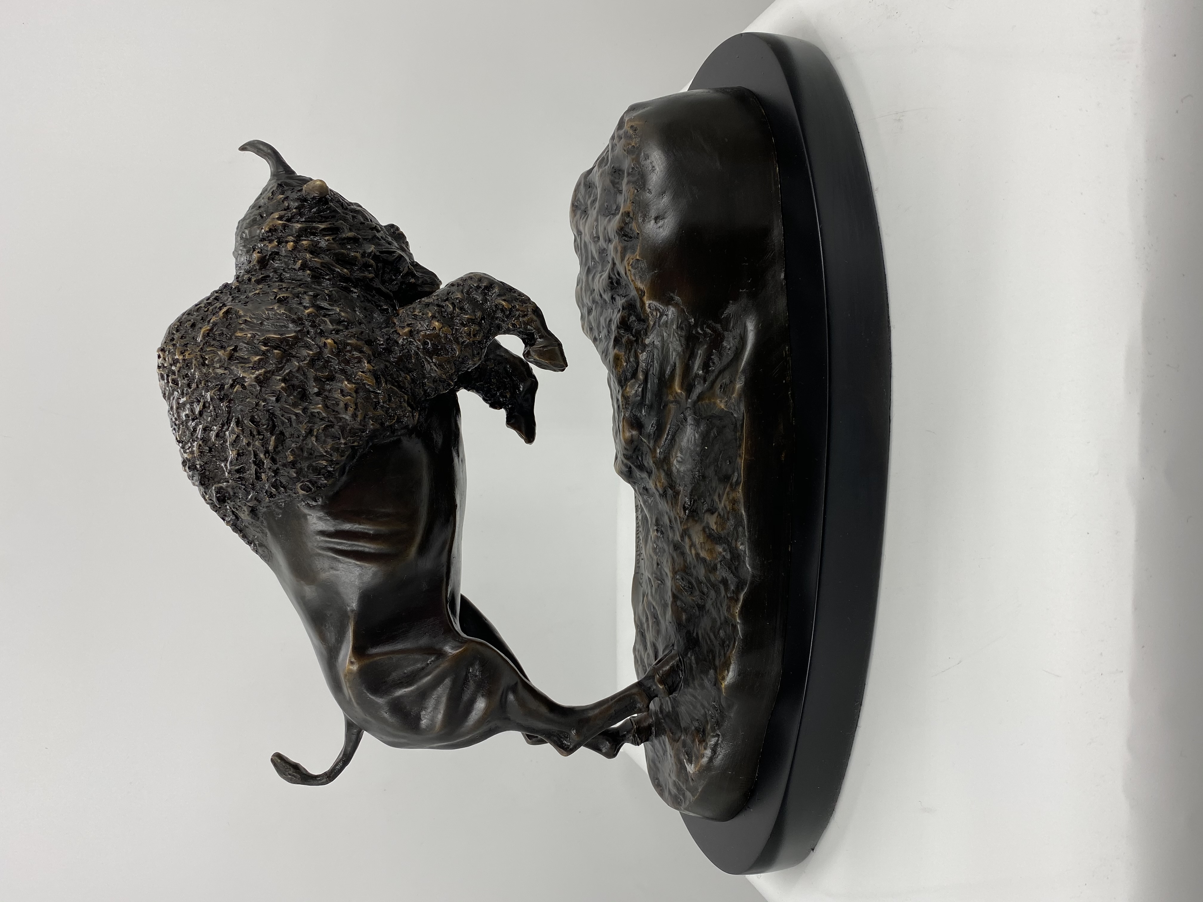 Buffalo Bronze by Frederic Remington 14in H x 20in L x 9.5in W 44lb (Vault_AS) - Image 3