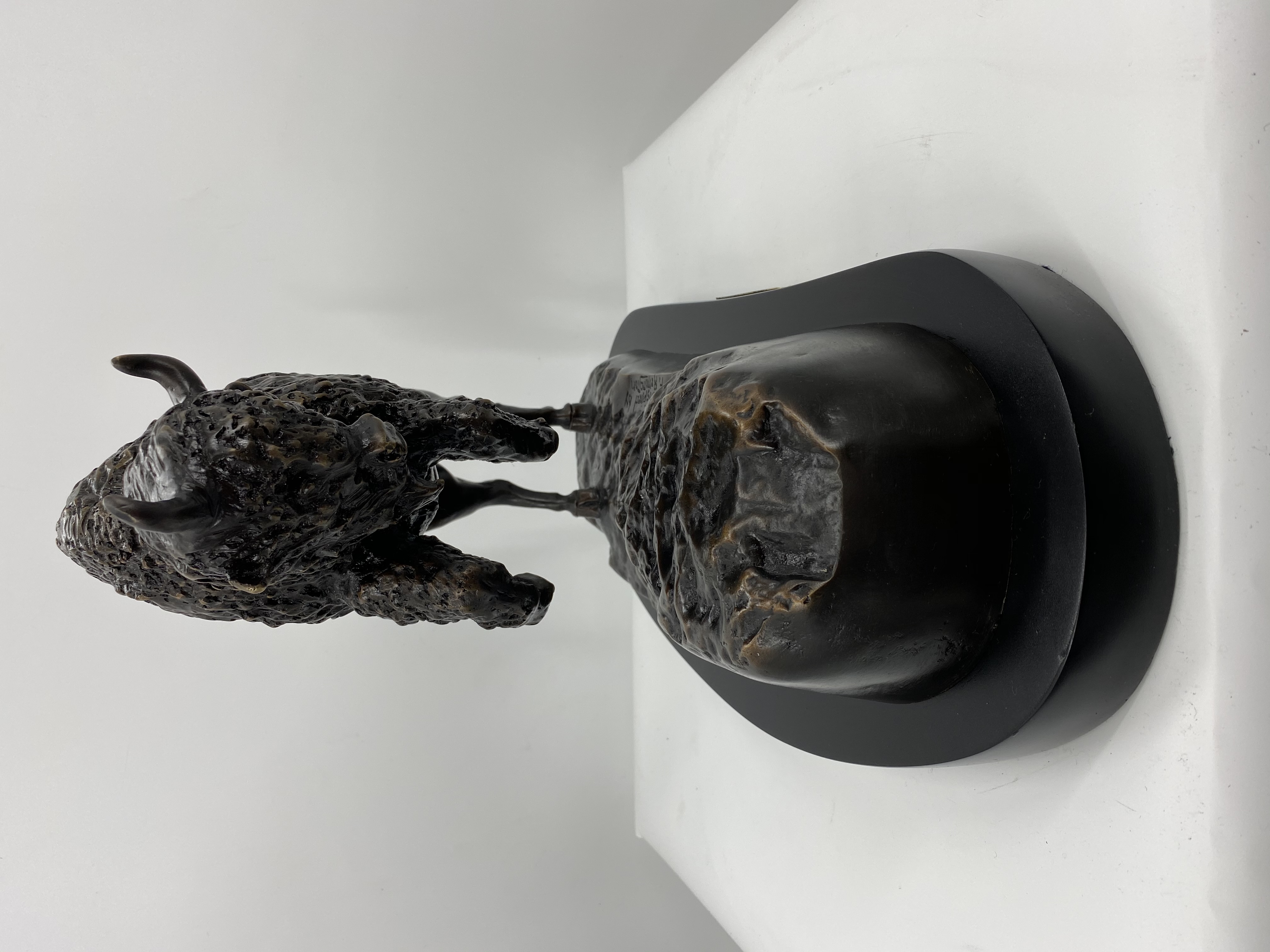 Buffalo Bronze by Frederic Remington 14in H x 20in L x 9.5in W 44lb (Vault_AS) - Image 4