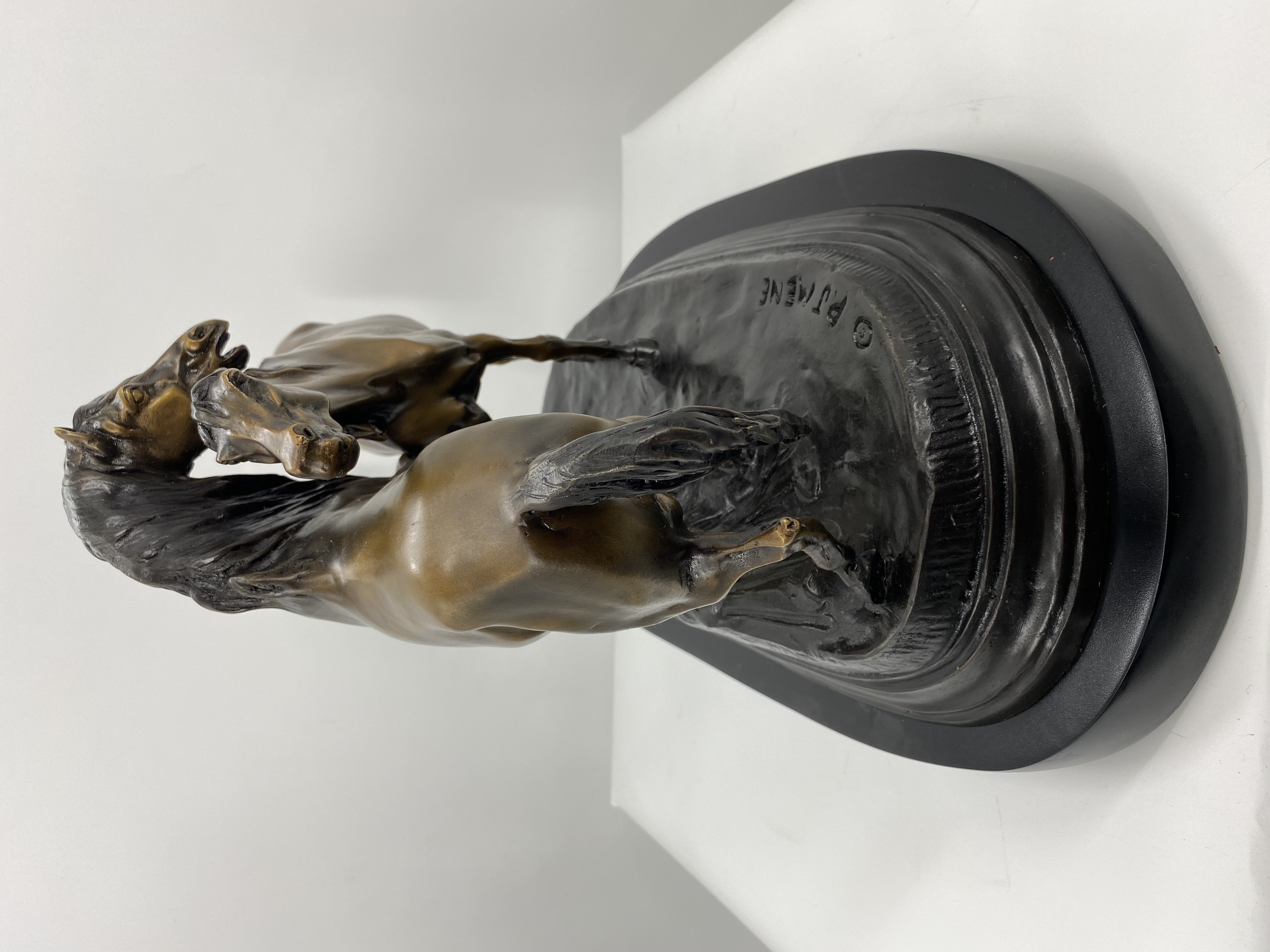 L' Accolade Bronze by Pierre Jules Mene 17.75in H x 26in L x 12in W 80lb (Vault_AS) - Image 4