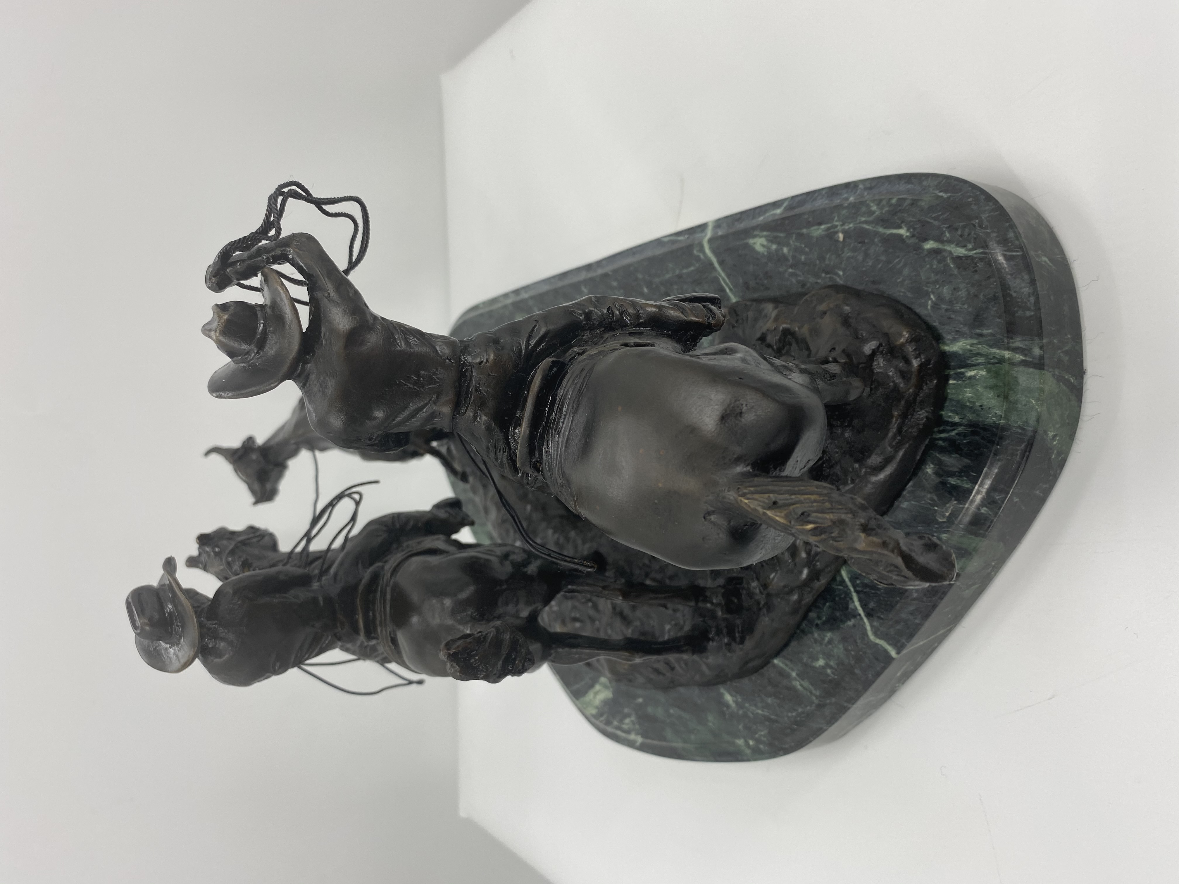 The Roundup Bronze by C.M. Russell 11in H x 20in L x 10in W 30lb (Vault_AS) - Image 4