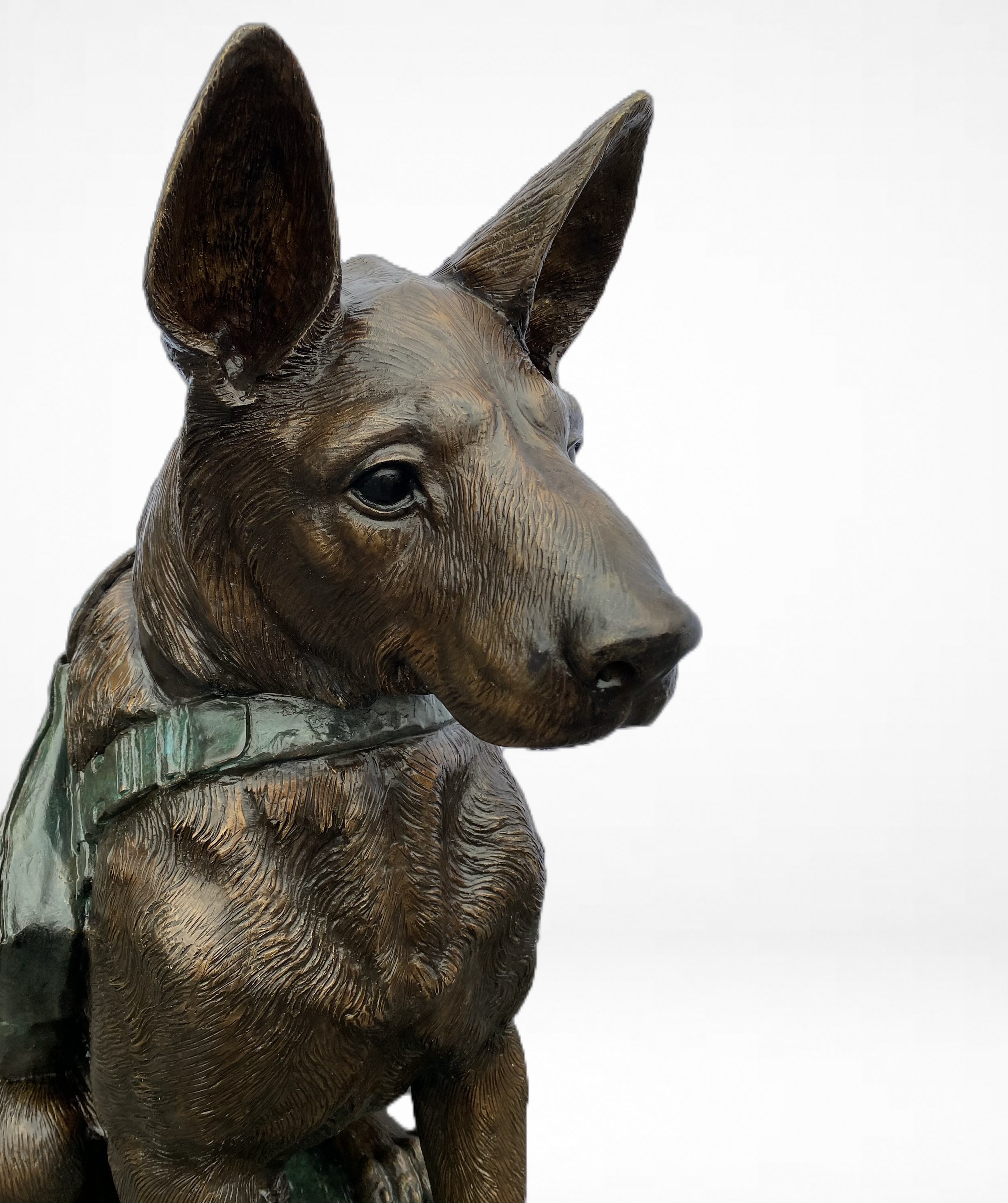 German Shepherd Service Dog Bronze 41in H x 37in L x 21in W (Vault_AS)