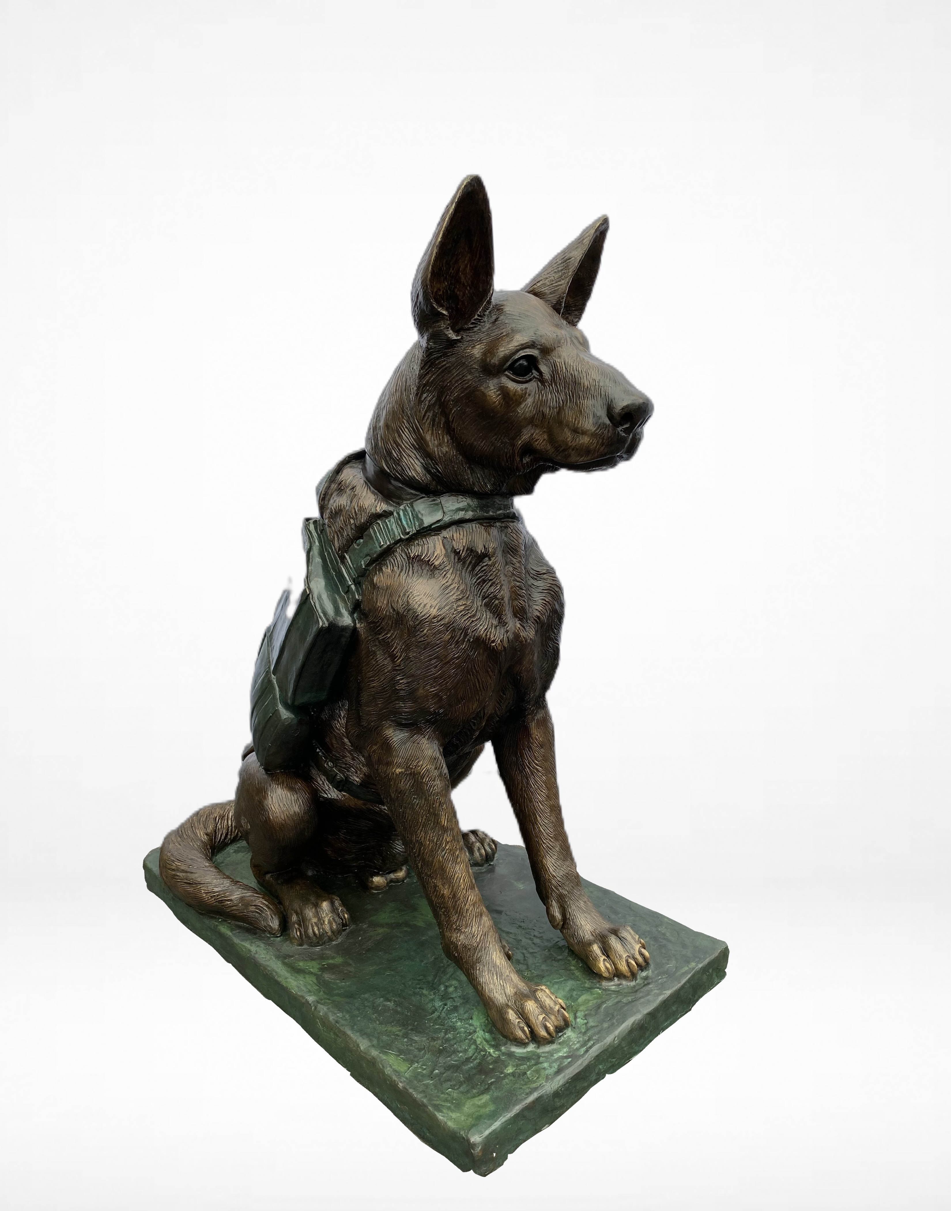German Shepherd Service Dog Bronze 41in H x 37in L x 21in W (Vault_AS) - Image 3