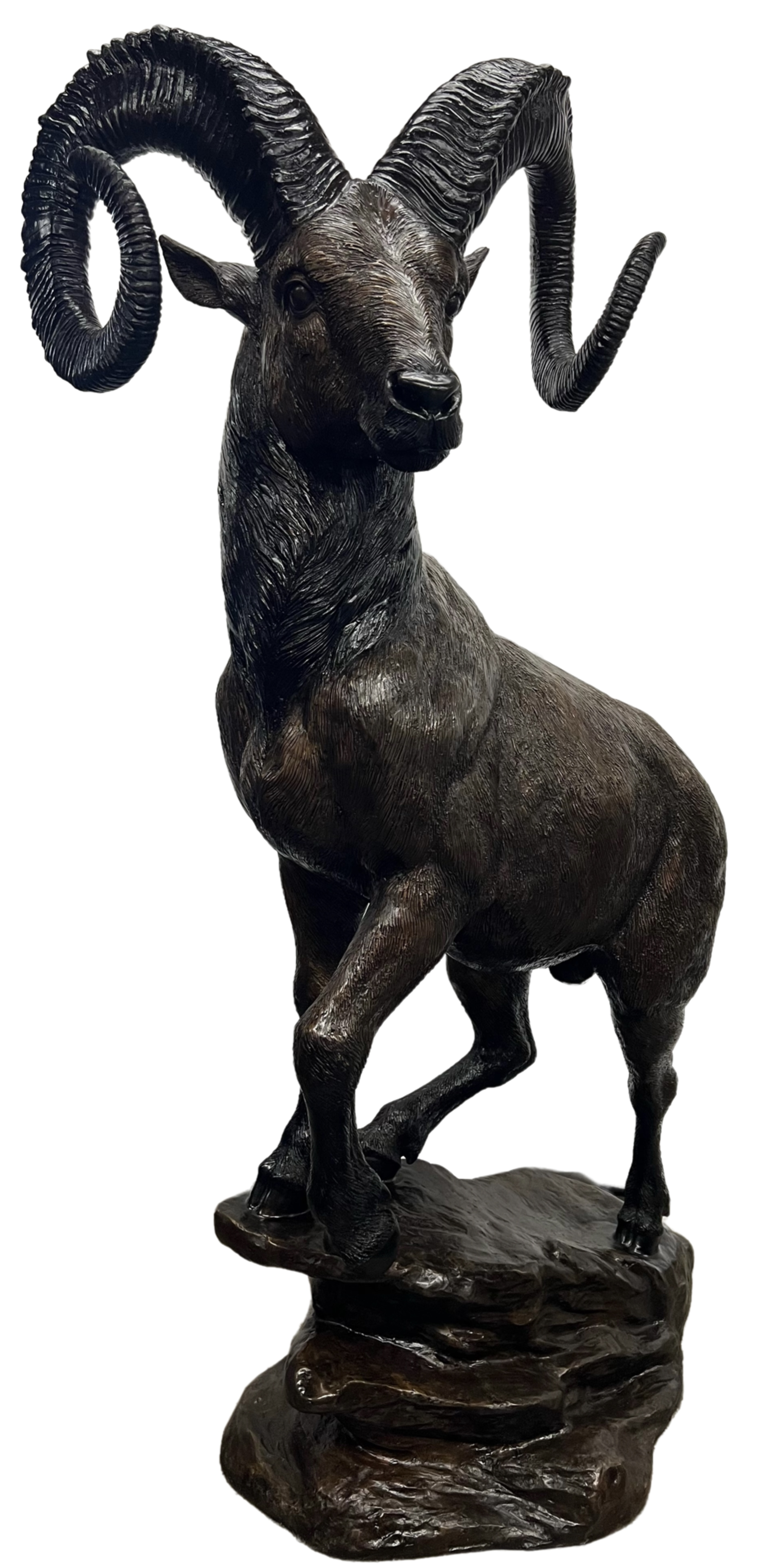 Monumental Ram Bronze by By Max Turner 74in H x 40in L x 24in W (Vault_AS)