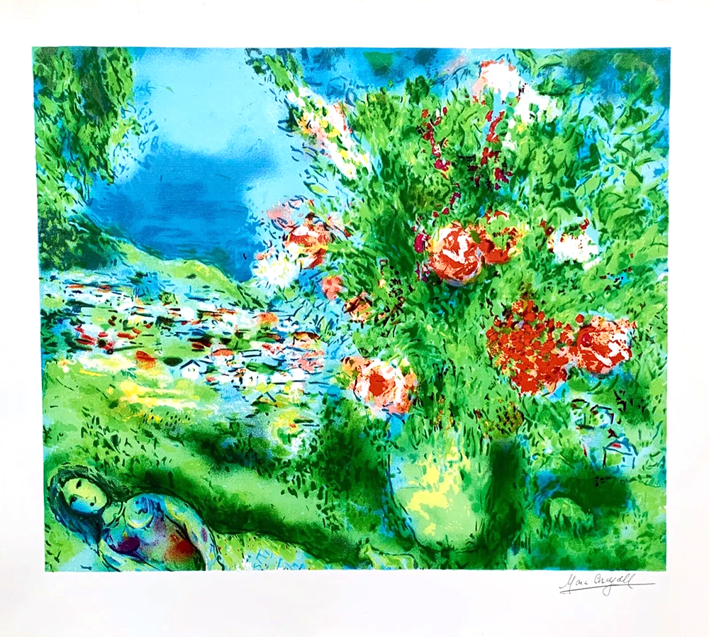 MARC CHAGALL Paysage Print, 18.25" x 22"