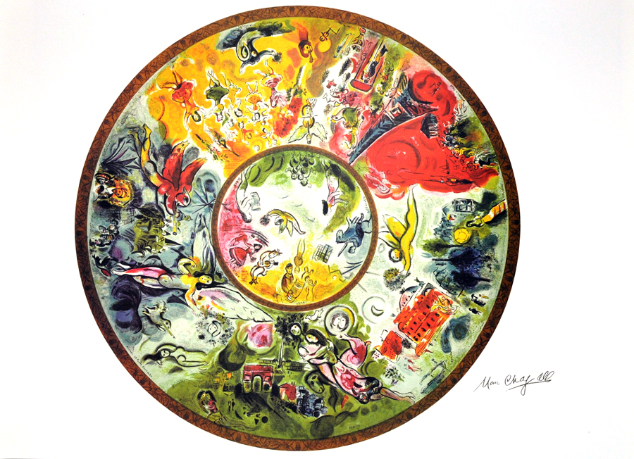 MARC CHAGALL Paris Opera Ceiling Print, 25" x 35"