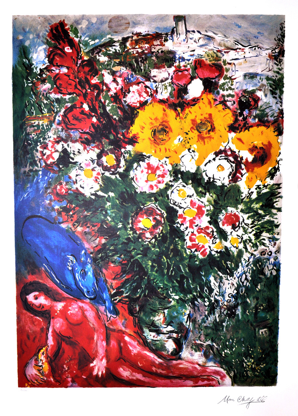 MARC CHAGALL Les Soucis Print, 36.5" x 25"