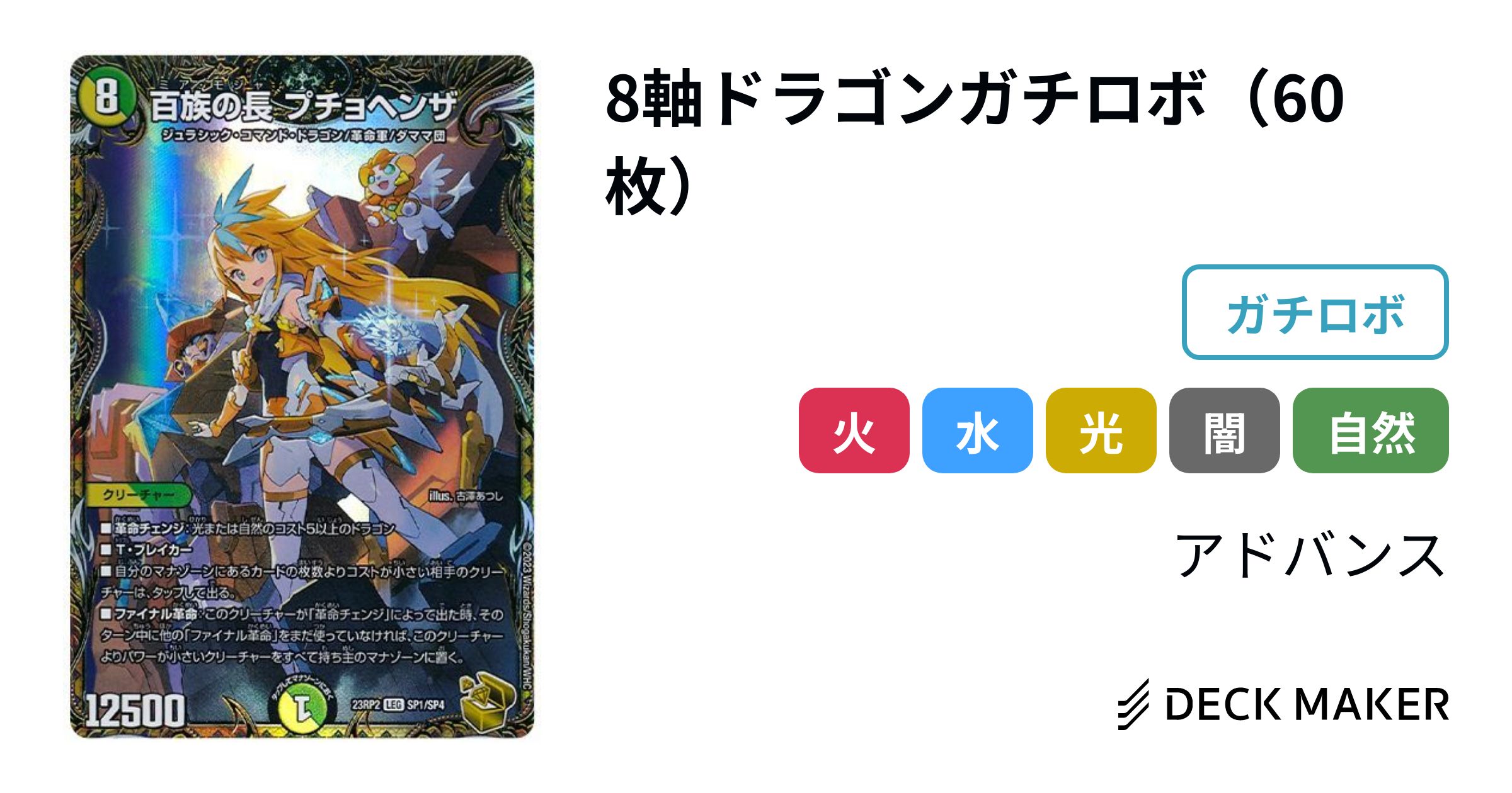 デュエルマスターズ 8軸ドラゴンガチロボ（60枚） デッキレシピ詳細 