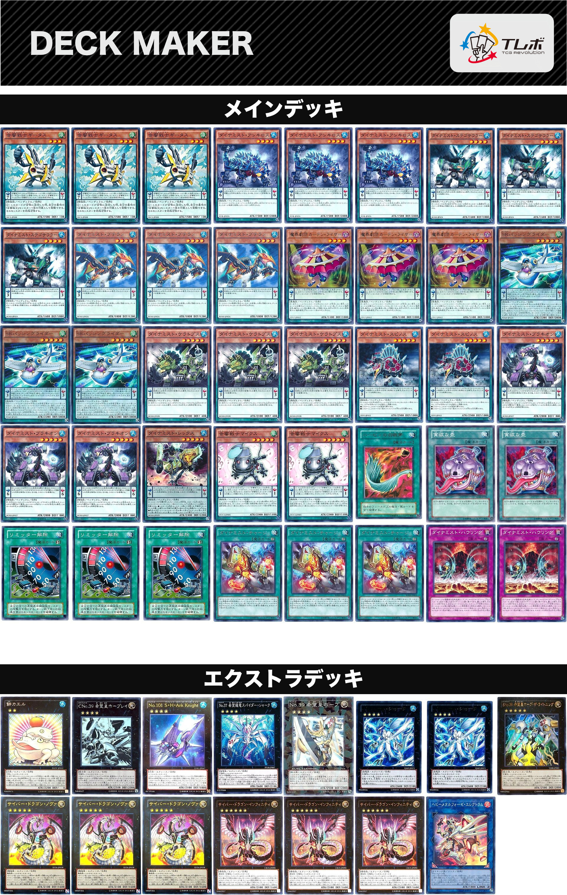 遊戯王 No.956 ダイナミスト デッキ