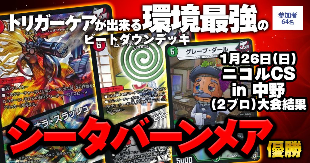 【優勝シータバーンメア】第7回ニコルCS(2ブロック）