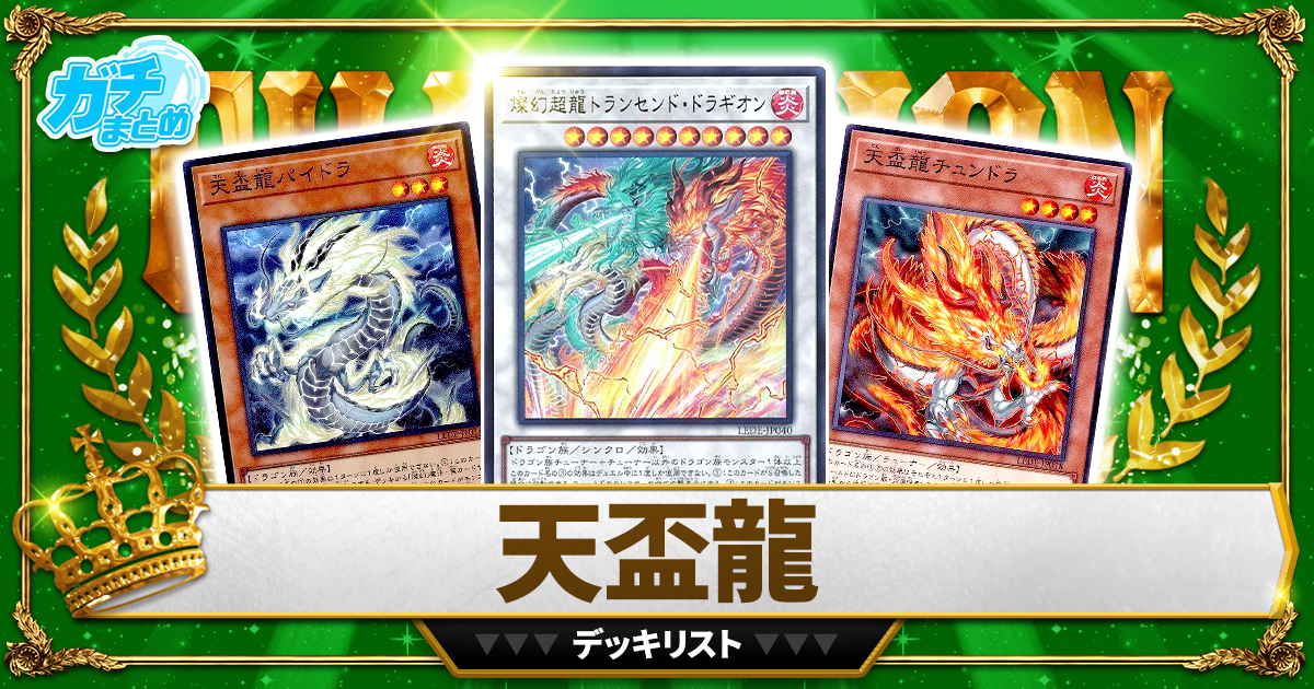 グランドセール 遊戯王 天盃龍 デッキ纏め 優勝構築 遊戯王OCG