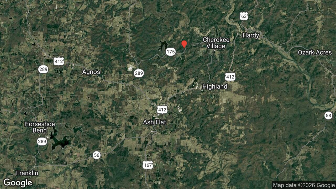 Wooded Home Potential Near Lake Chanute on 0.34 Acres in Fulton County, Arkansas