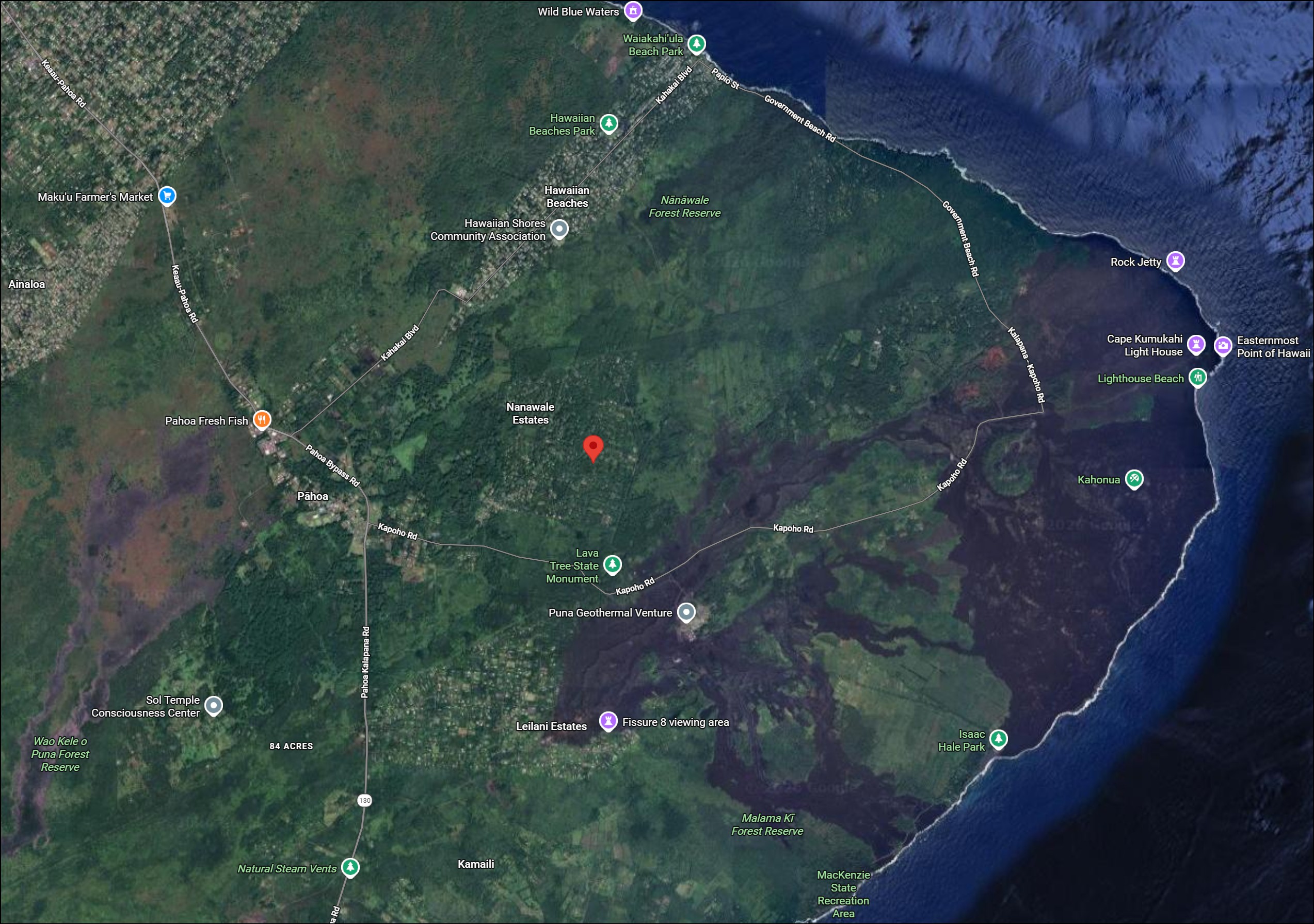 Hawaii County Homesite in Nanawale Estates Close to Pahoa and the East Hawaii Coast