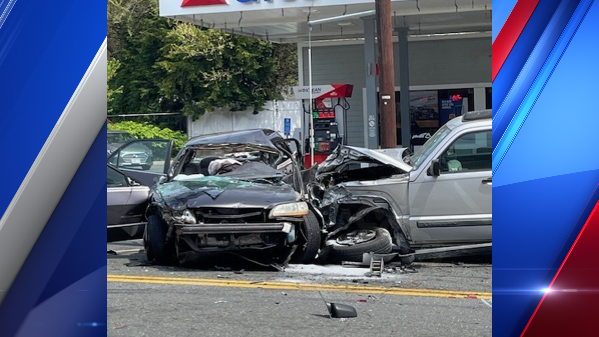 Collision involving four vehicles on Route 20 West Springfield.