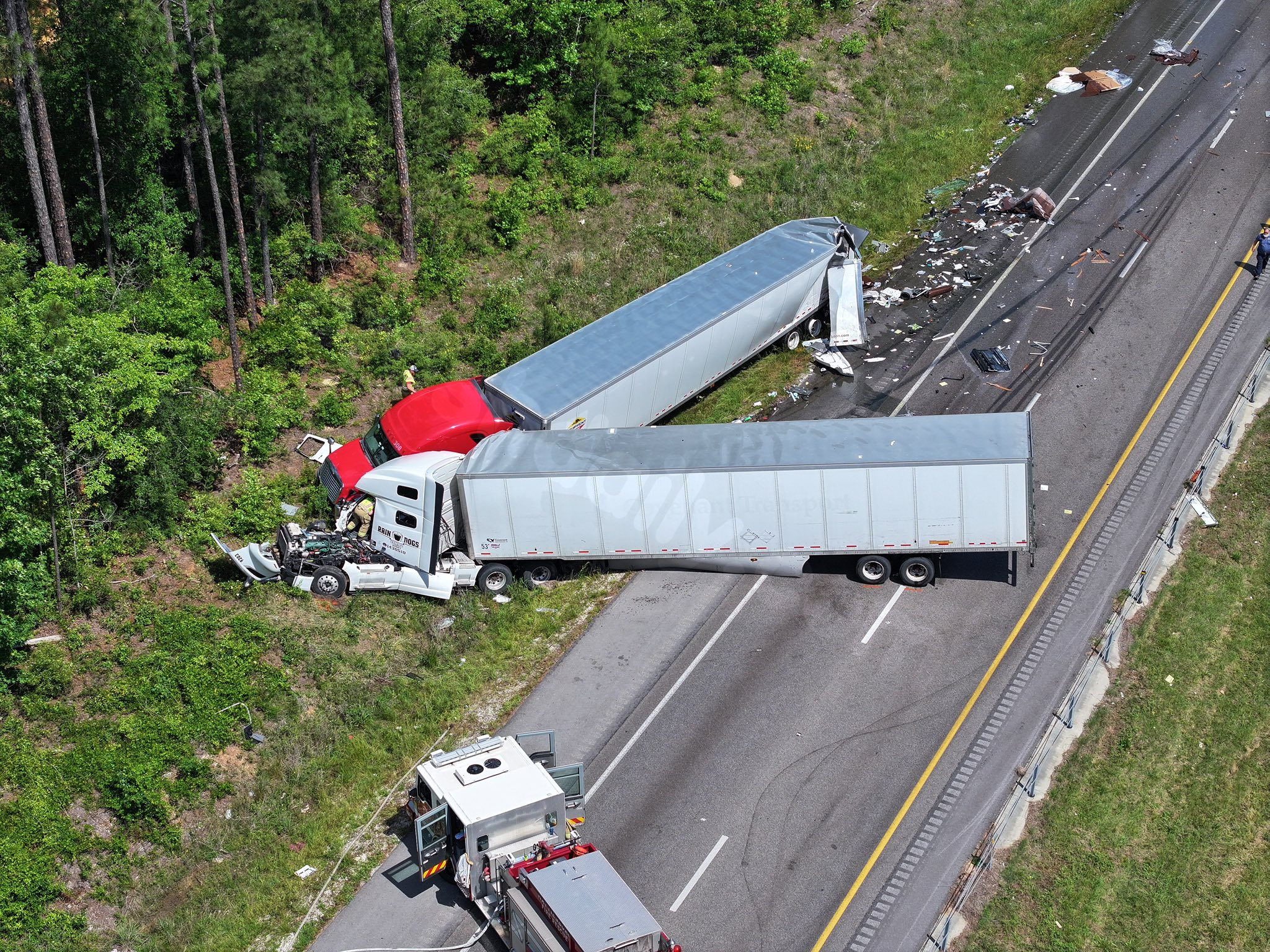 Fatal Accident Involving Two Large Trucks