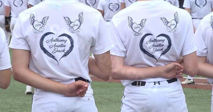 Memorial baseball game honors West Babylon crash victims Bella Trezza and Riley Goot.