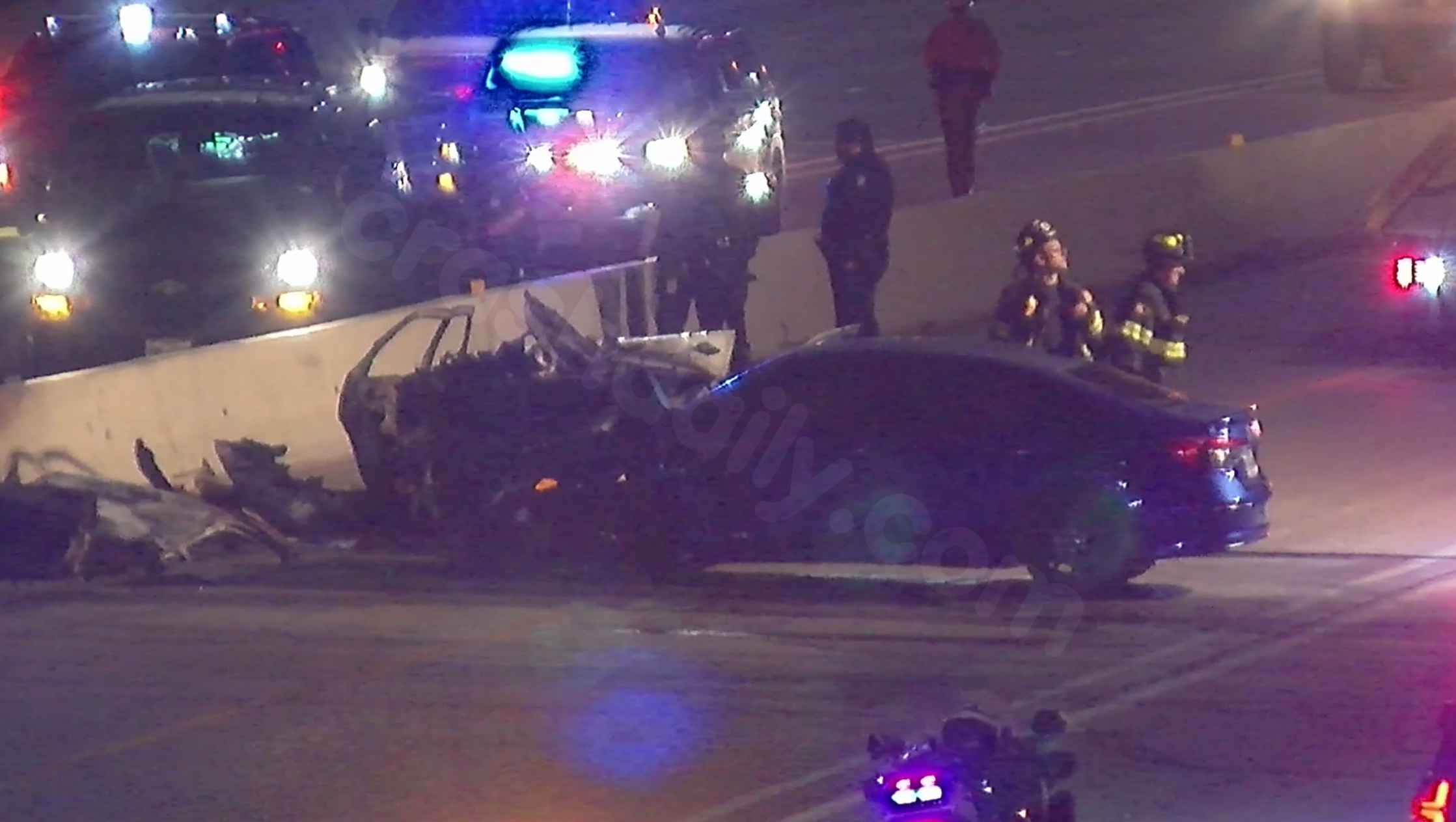 Fatal crash on I-45: 1 dead, 3 hurt in head-on collision sparking car blaze