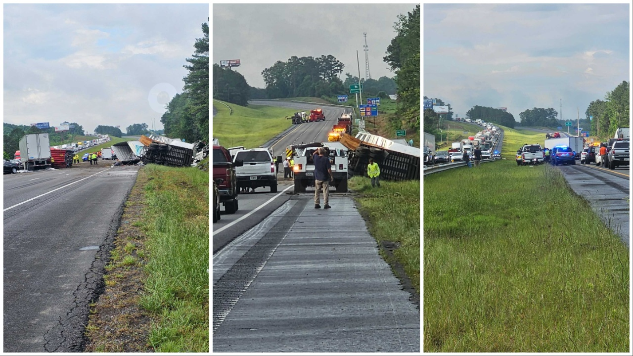 3 dead in multi-vehicle crash on I-75SB near Calhoun, lanes closed