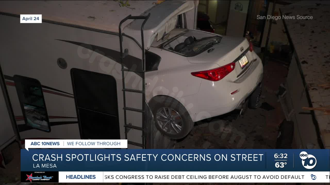 'Do something': Car crash into home and RV brings street safety concerns to light in La Mesa