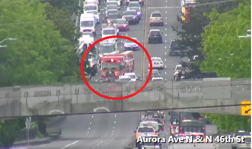 Aurora Bridge crash involving multiple cars blocks northbound lanes in Seattle