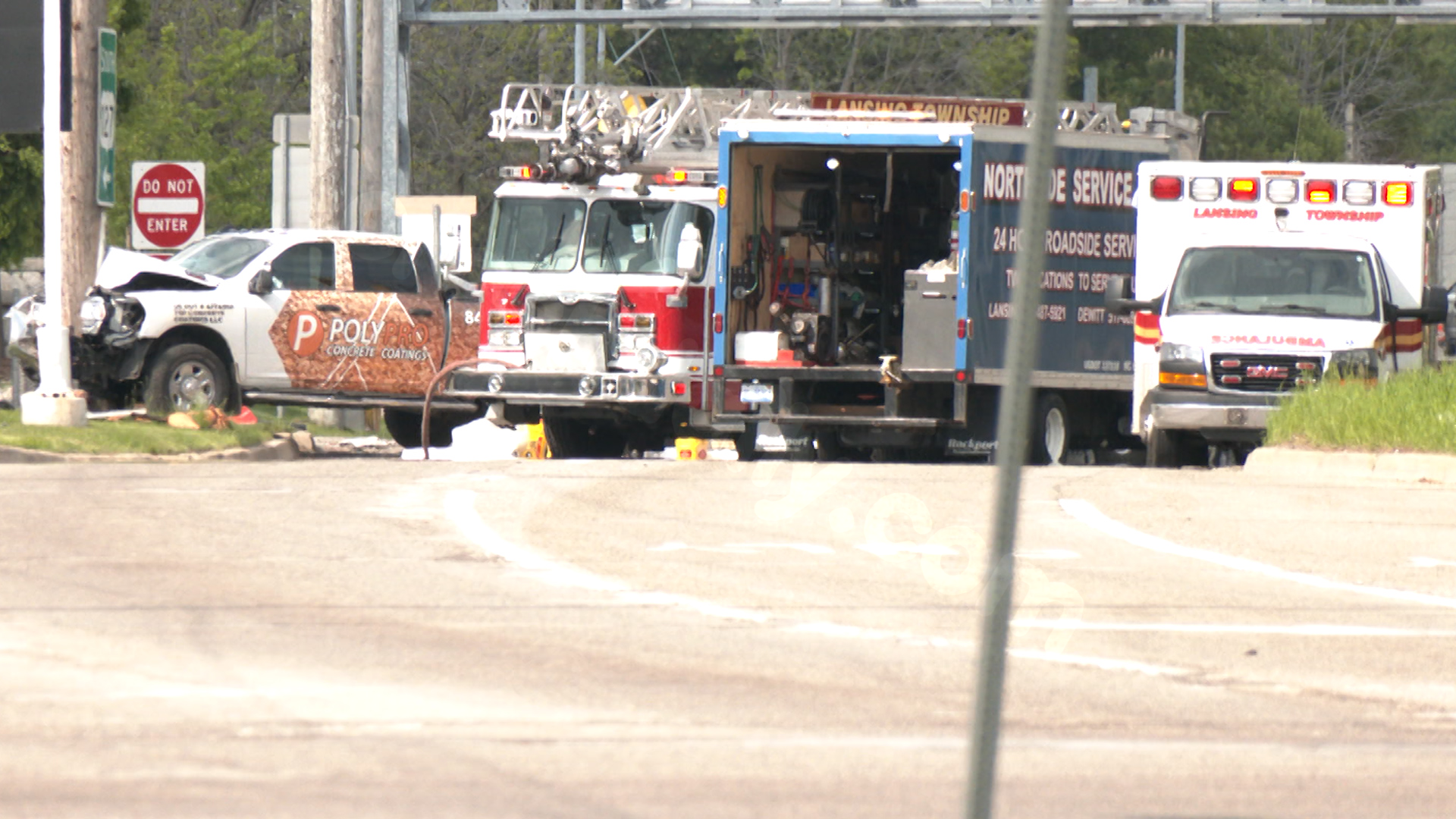 Crash ties up traffic on major Eastside Lansing roads