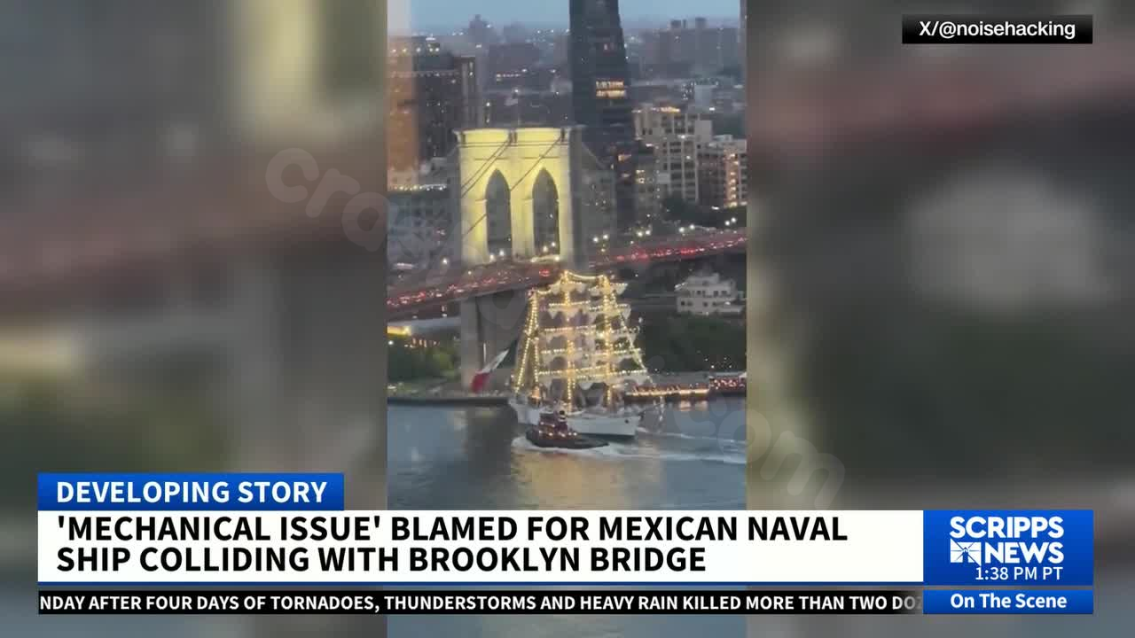 Mexican Navy ship was moving in reverse before fatal Brooklyn Bridge crash, NTSB says