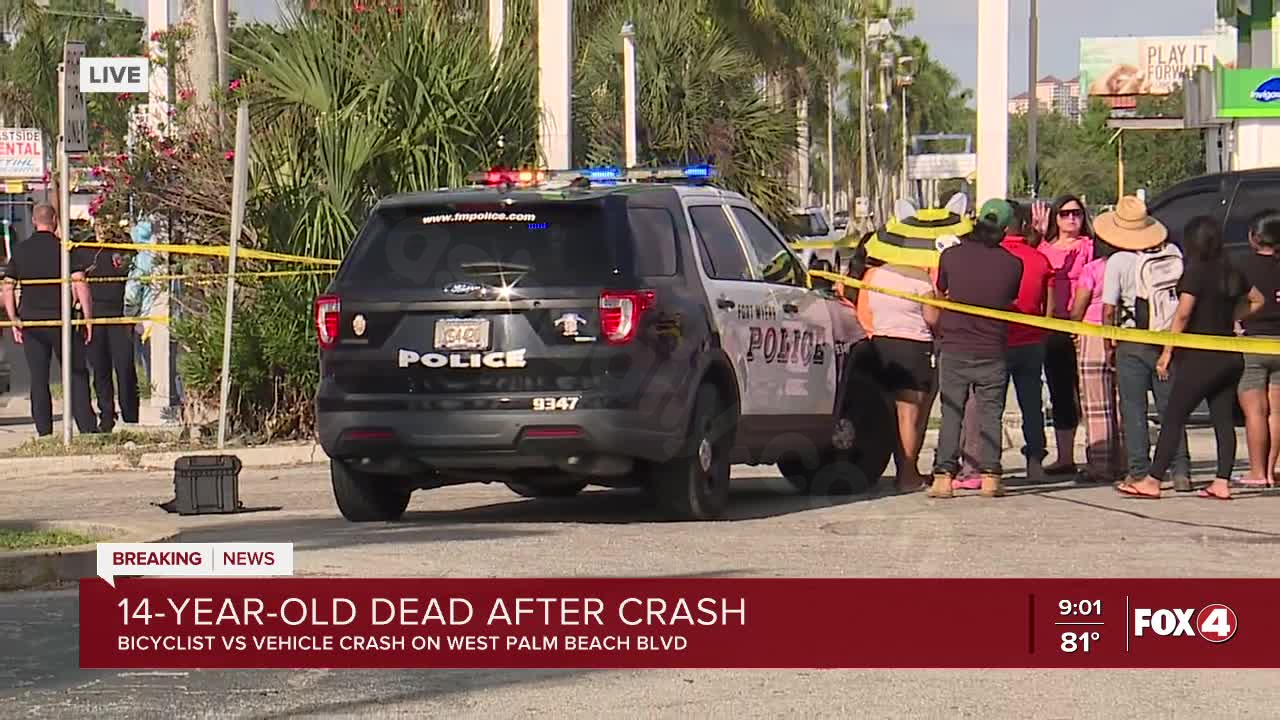 Fort Myers crash kills 14-year-old bicyclist