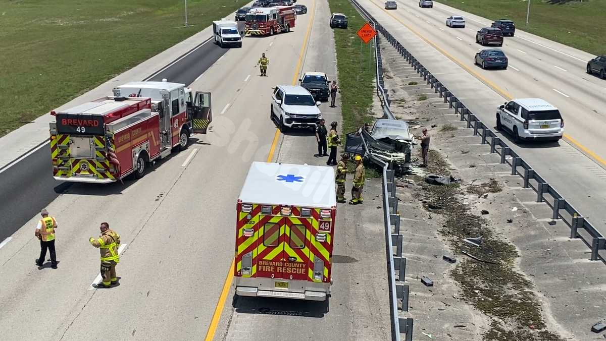 Woman dies after crash on I-95 in Brevard County; 3 children hospitalized