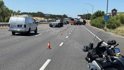 Multi-vehicle crash briefly blocks westbound Highway 50 in Folsom