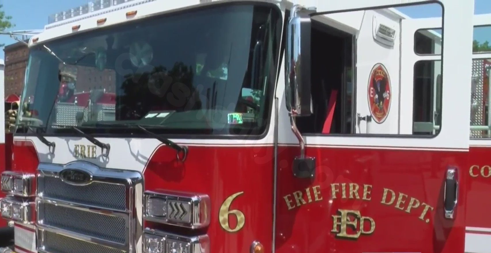 Car crash slightly damages Erie Fire Dept. station, sends one to hospital