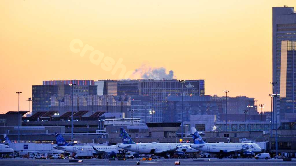 Car accident at Logan Airport caused by collision with manhole, according to state police