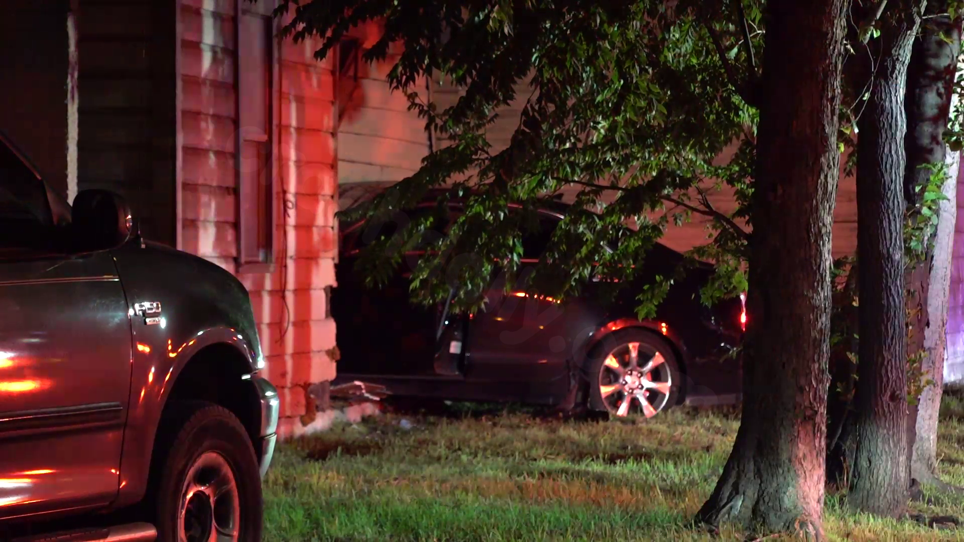 Police report: Suspect crashes into home in Northwest Houston, injuring man during chase.