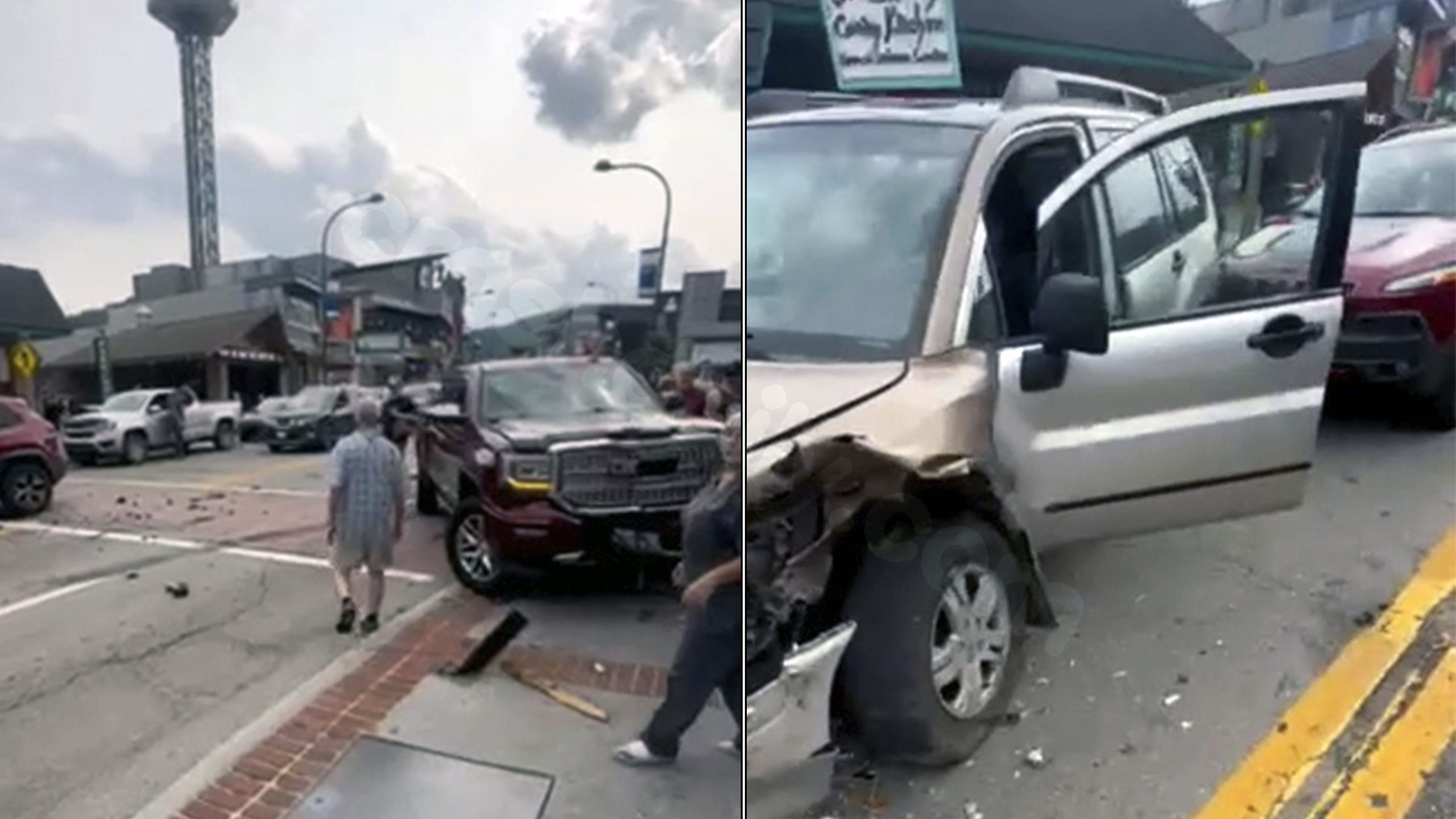 Chaotic Downtown Accident in Gatlinburg: 6 Injured in Multi-Vehicle Collision