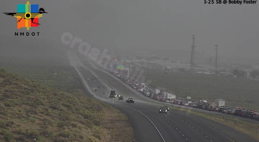 Deadly collision closes southbound I-25 at Rio Bravo in Albuquerque