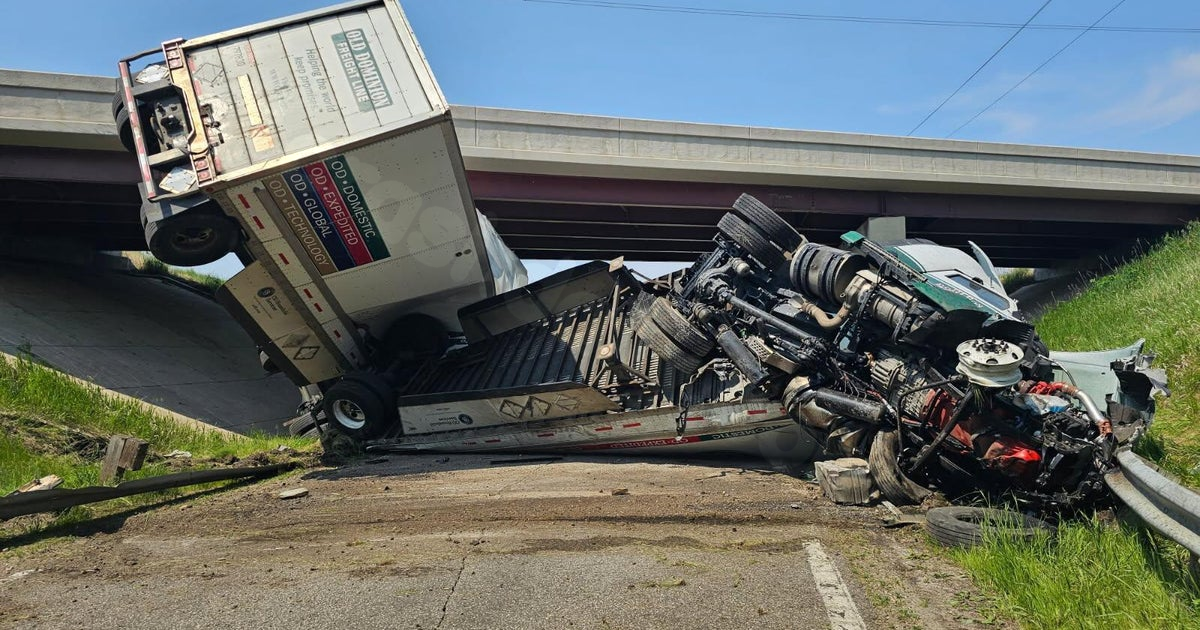 Semi-trucks smashed in western Minnesota crash; no serious injuries