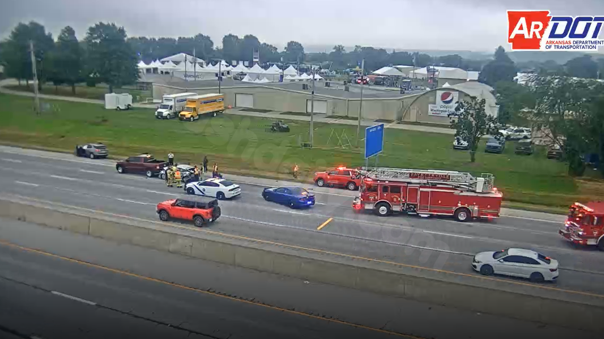Multiple car crash with injuries on Interstate 49 in Fayetteville.