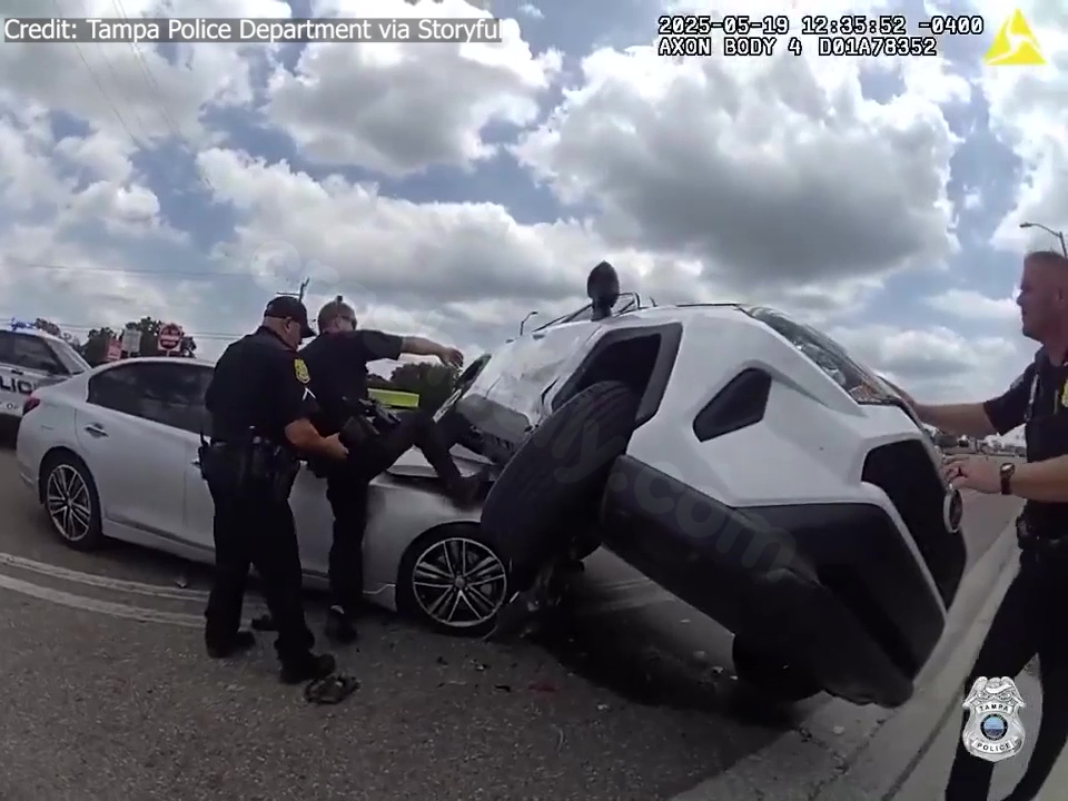 Tampa Police Save Child from Car Accident