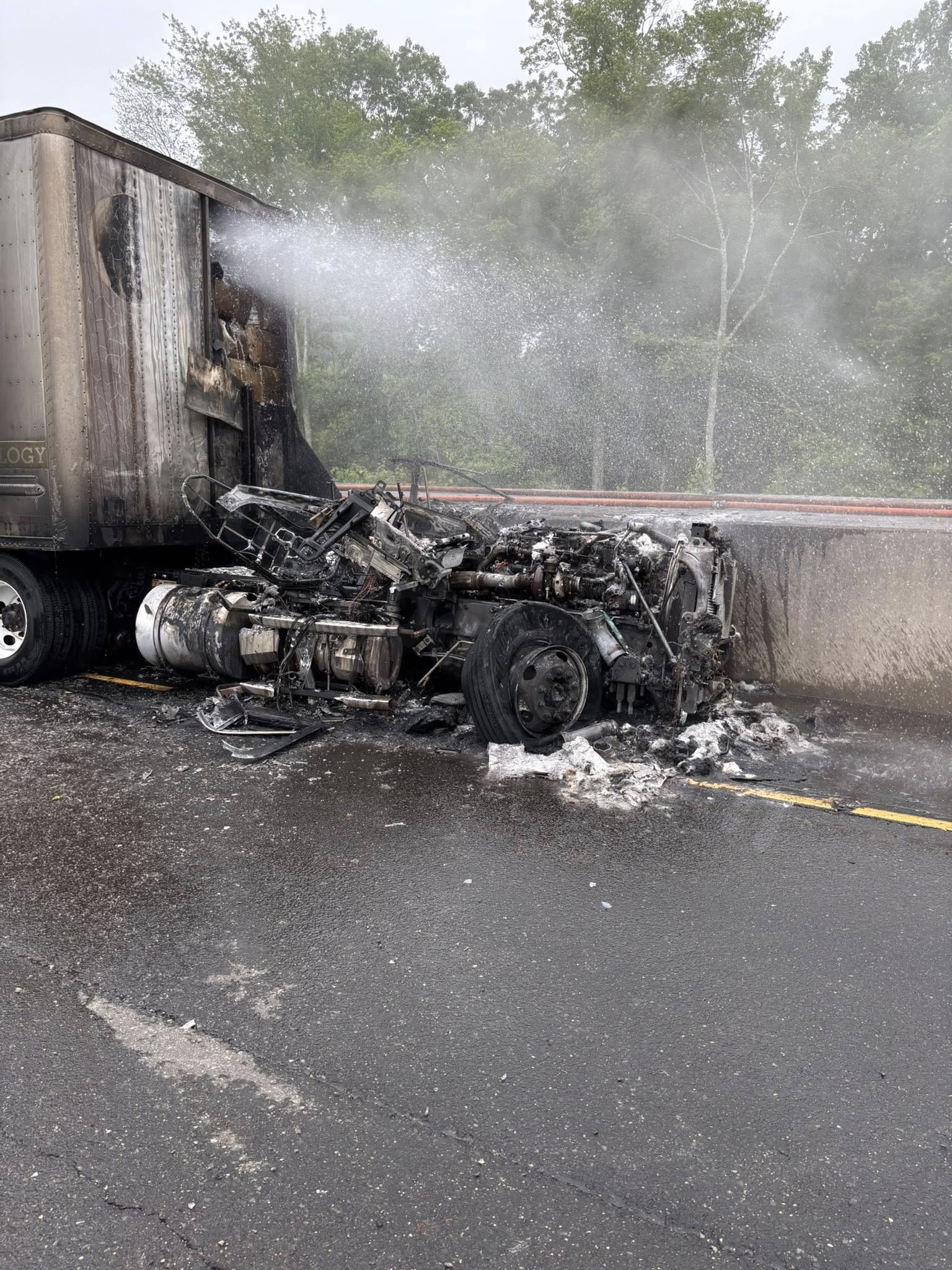 I-95 North in East Lyme reopens following fiery collision