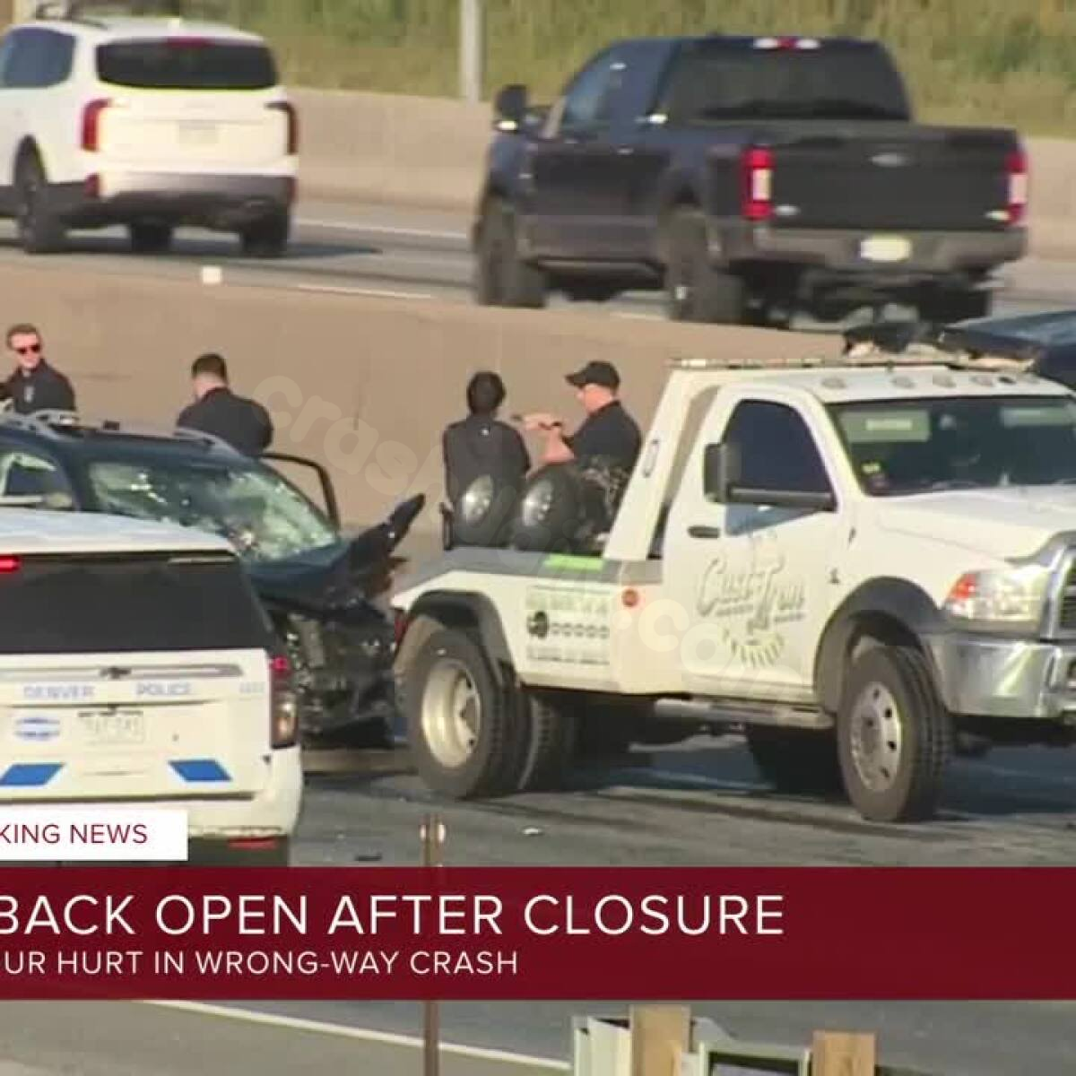 Fatal collision on Northbound I-25 in Denver involving wrong-way driver