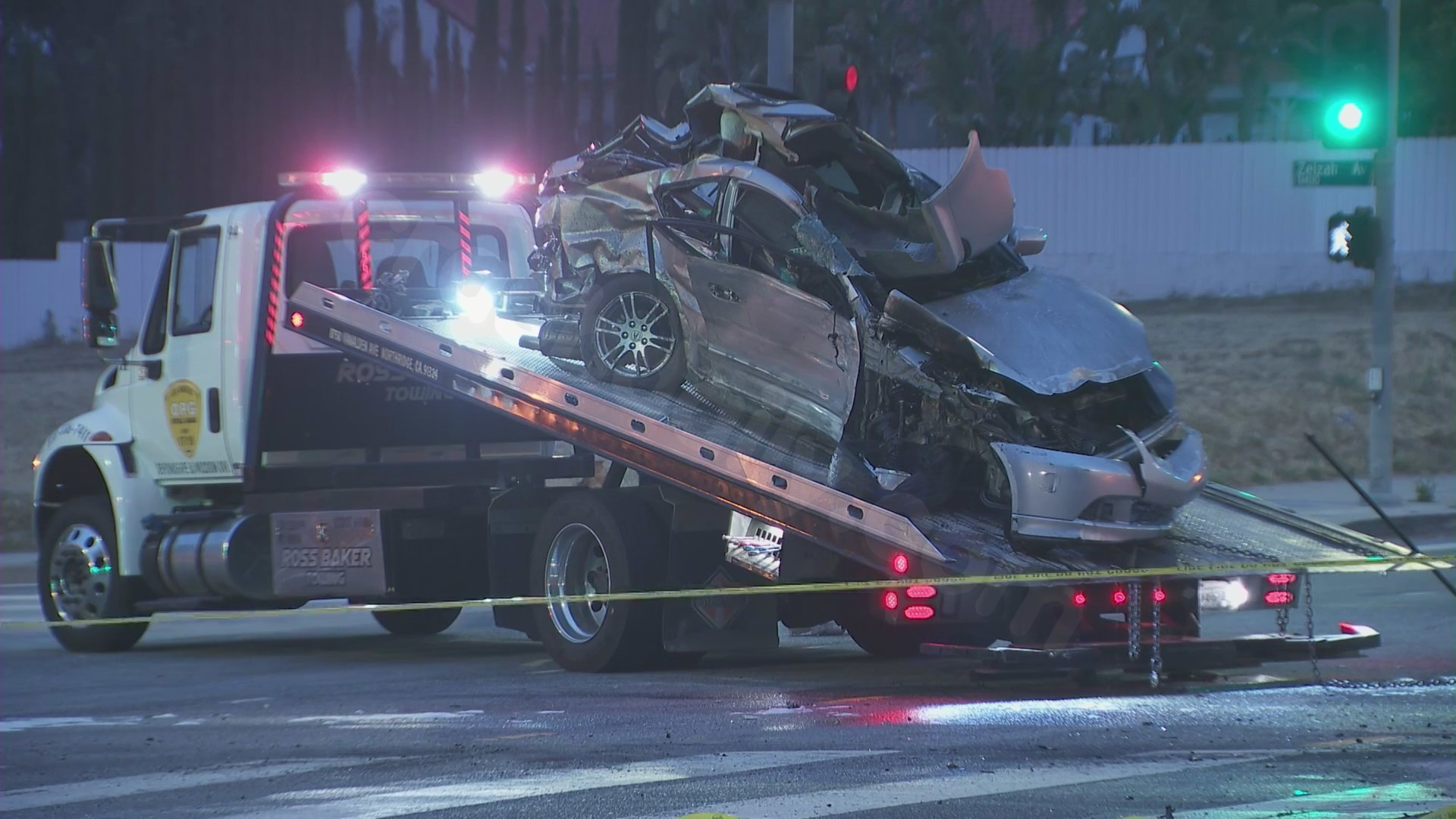 Fatal crash involving two teenagers in Los Angeles.