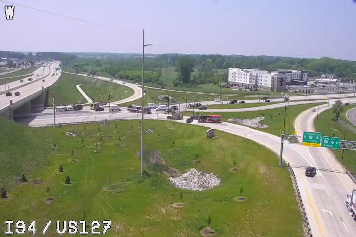 US-127 southbound near Jackson closed due to crash.