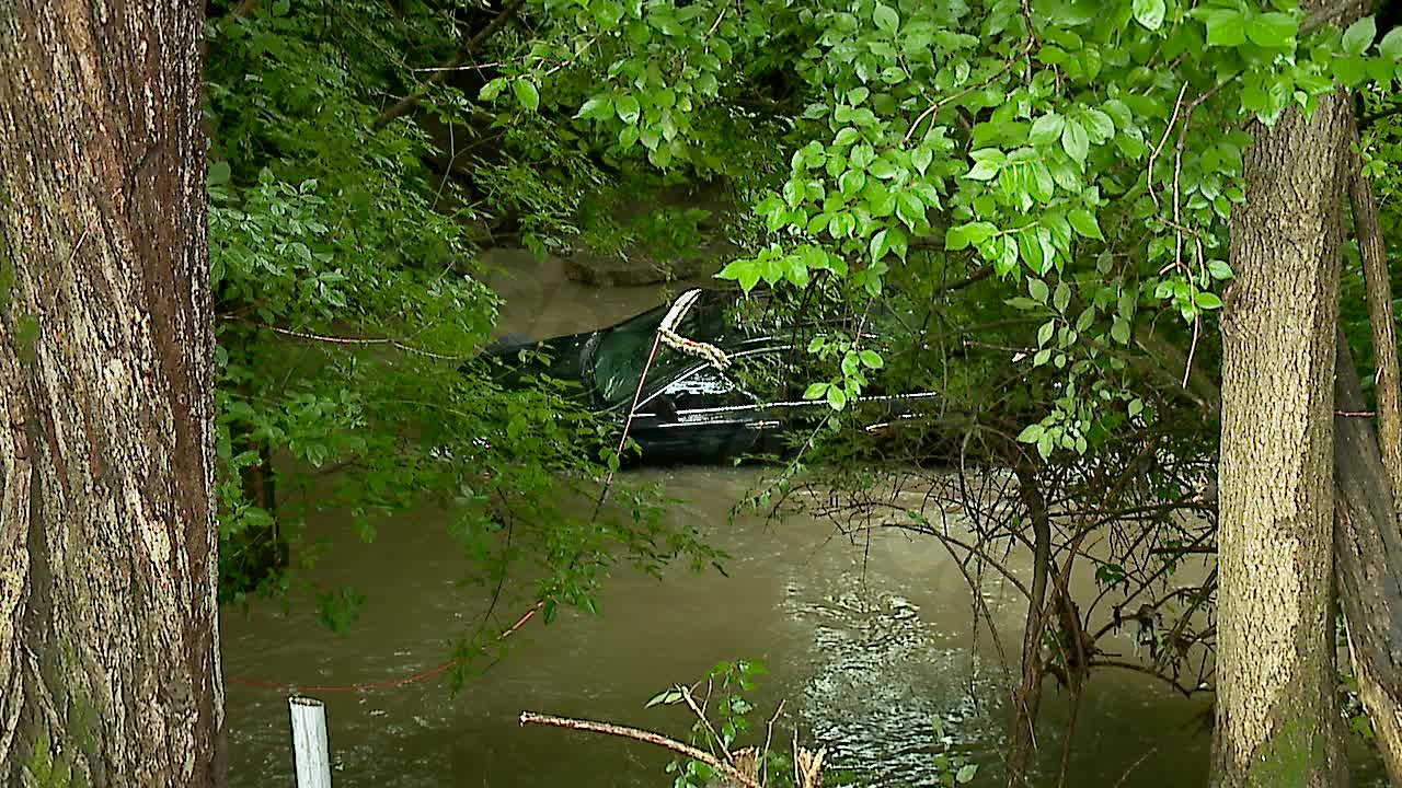 Car crashes into creek on east side after driver loses control