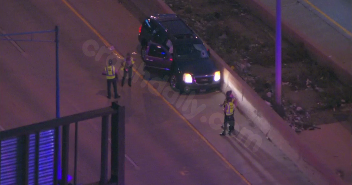 Fatal collision on Dan Ryan Expressway from object through windshield
